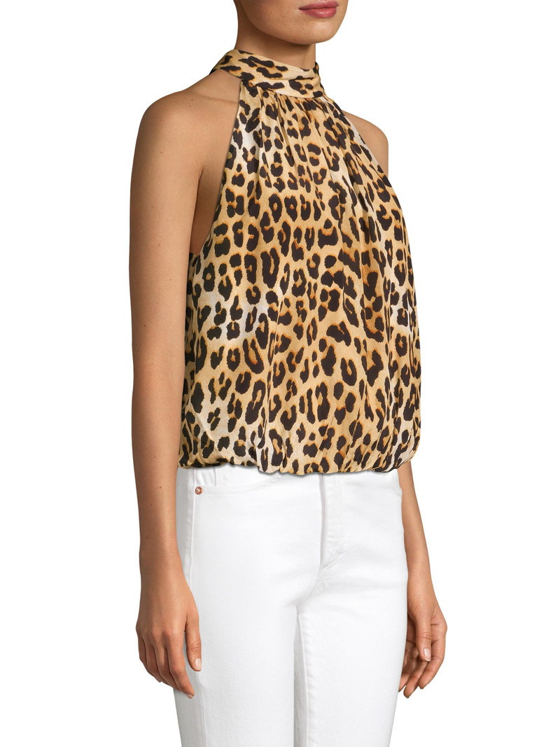 Women's Maris Leopard Halterneck Top - Spot Leopard Multi 4