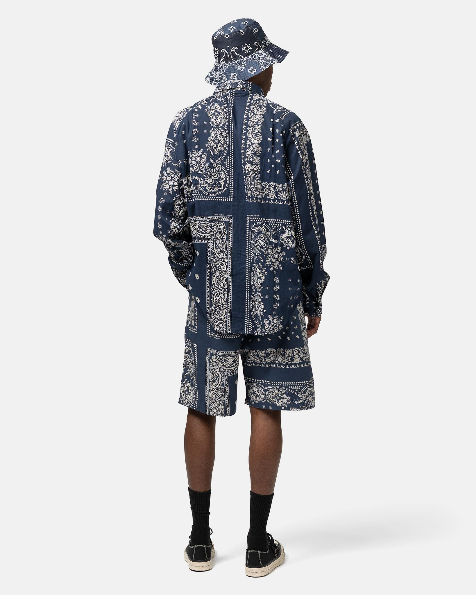 Gauze RAT BRAND Bandana Patchwork Raglan Shirt Aubergine - 3