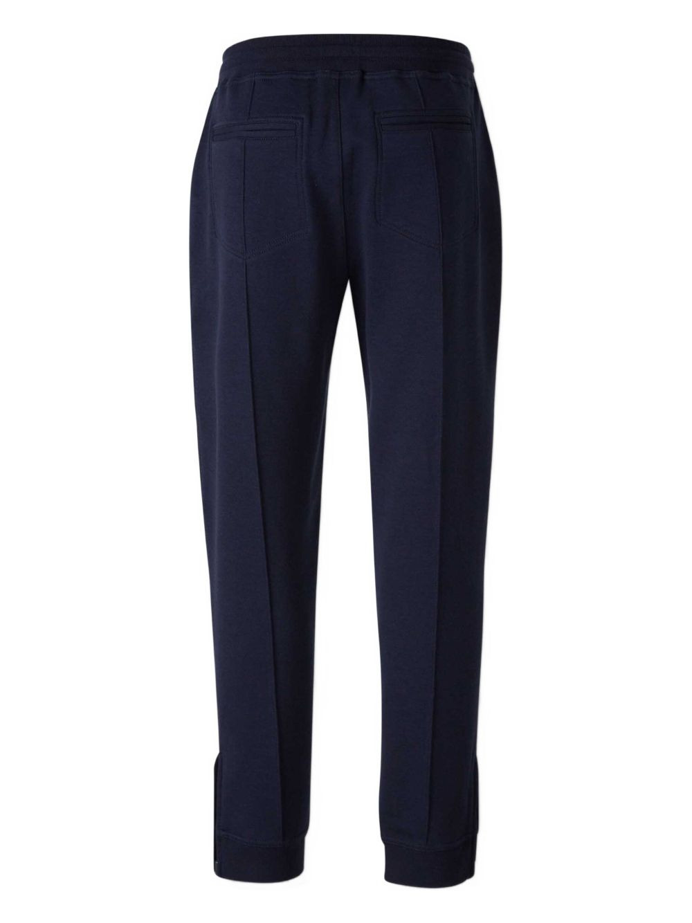 zip-detail cotton trousers - 2