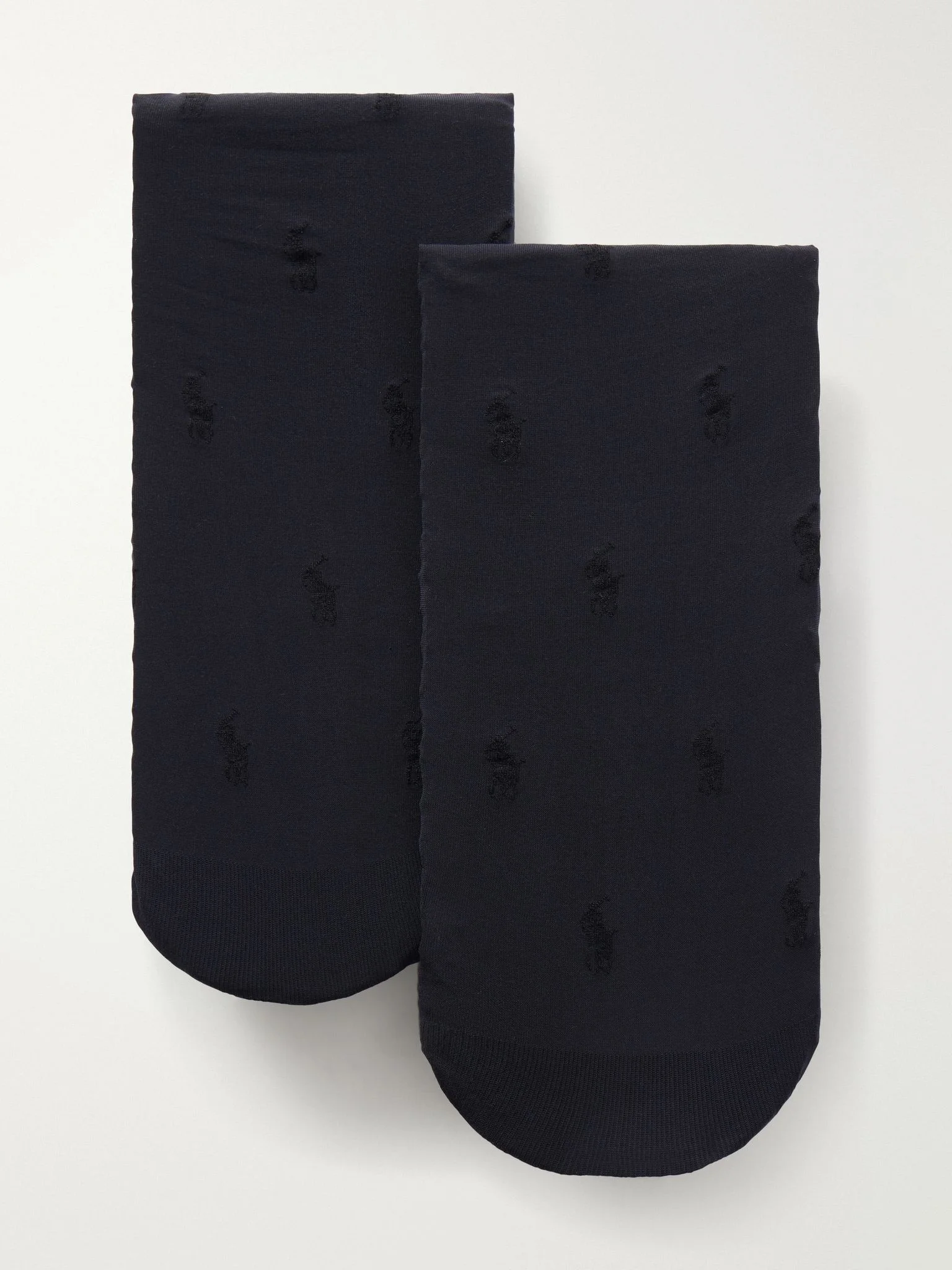 Logo-jacquard stretch-knit tights Black - 1