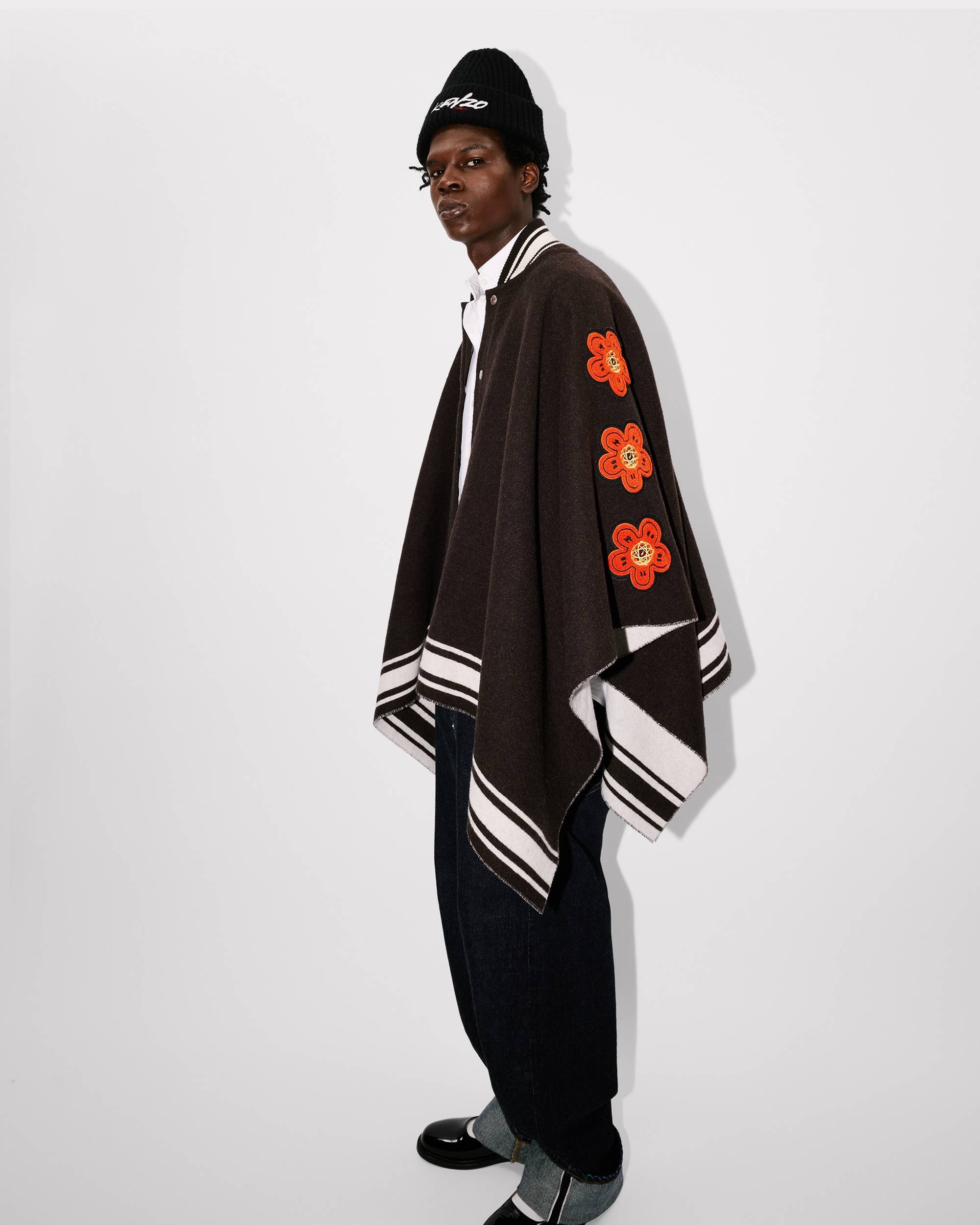 'Kenzo x Futura 2000' poncho in wool - 15