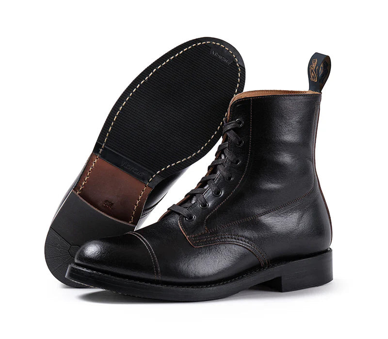 PRE-SALE LK-048 Montgomery Boots Horween SHF Horsehide Black - 2