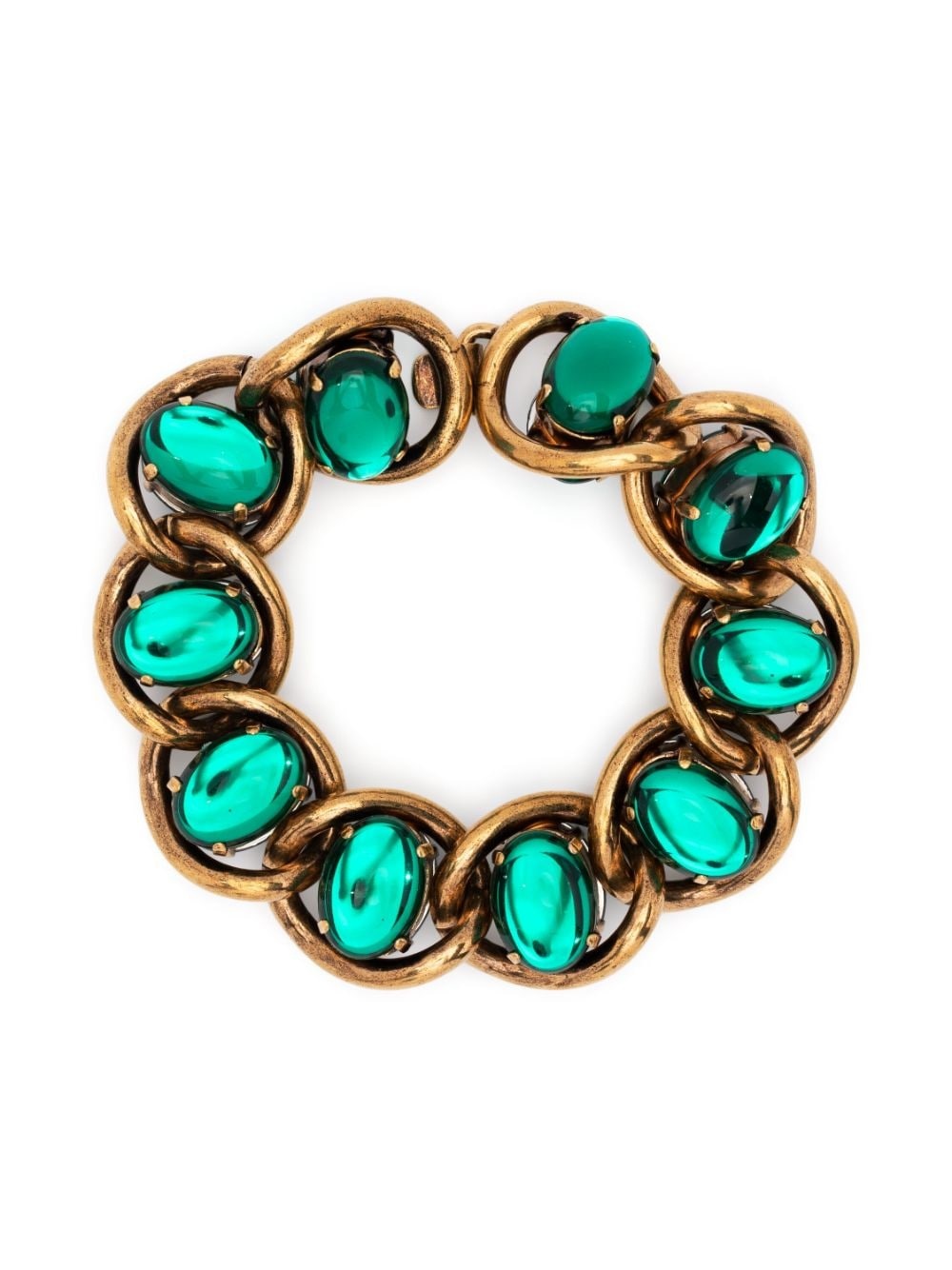 crystal-embellished chain bracelet - 1
