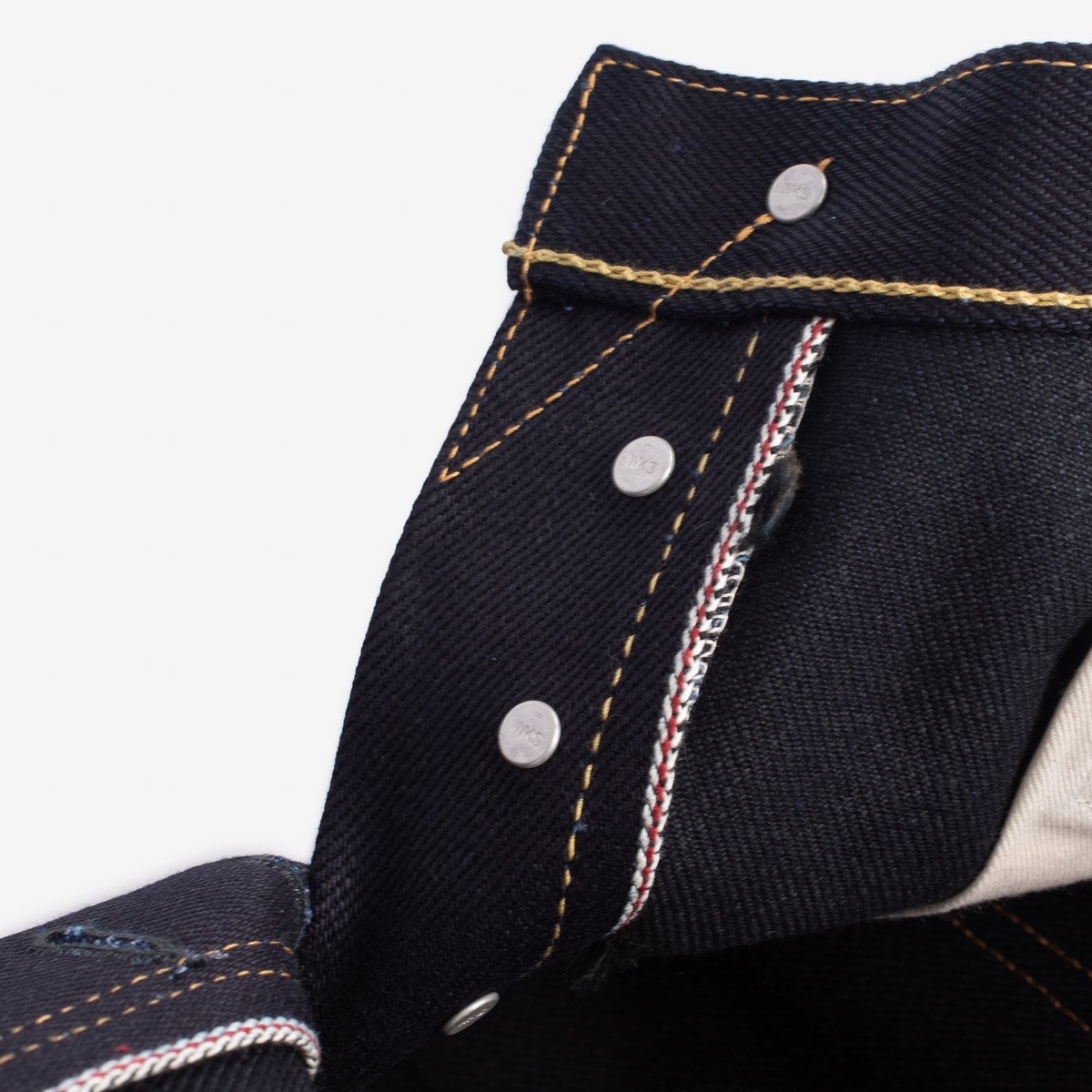 IH-777-XHSib 25oz Selvedge Denim Slim Tapered Cut Jeans - Indigo/Black - 9