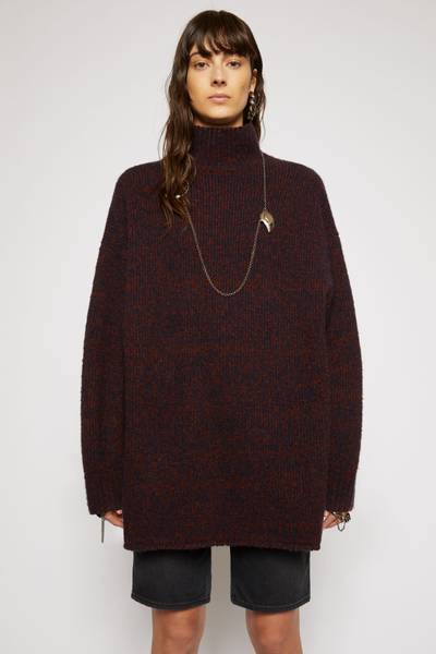 Acne Studios High-neck melange sweater navy/rust outlook