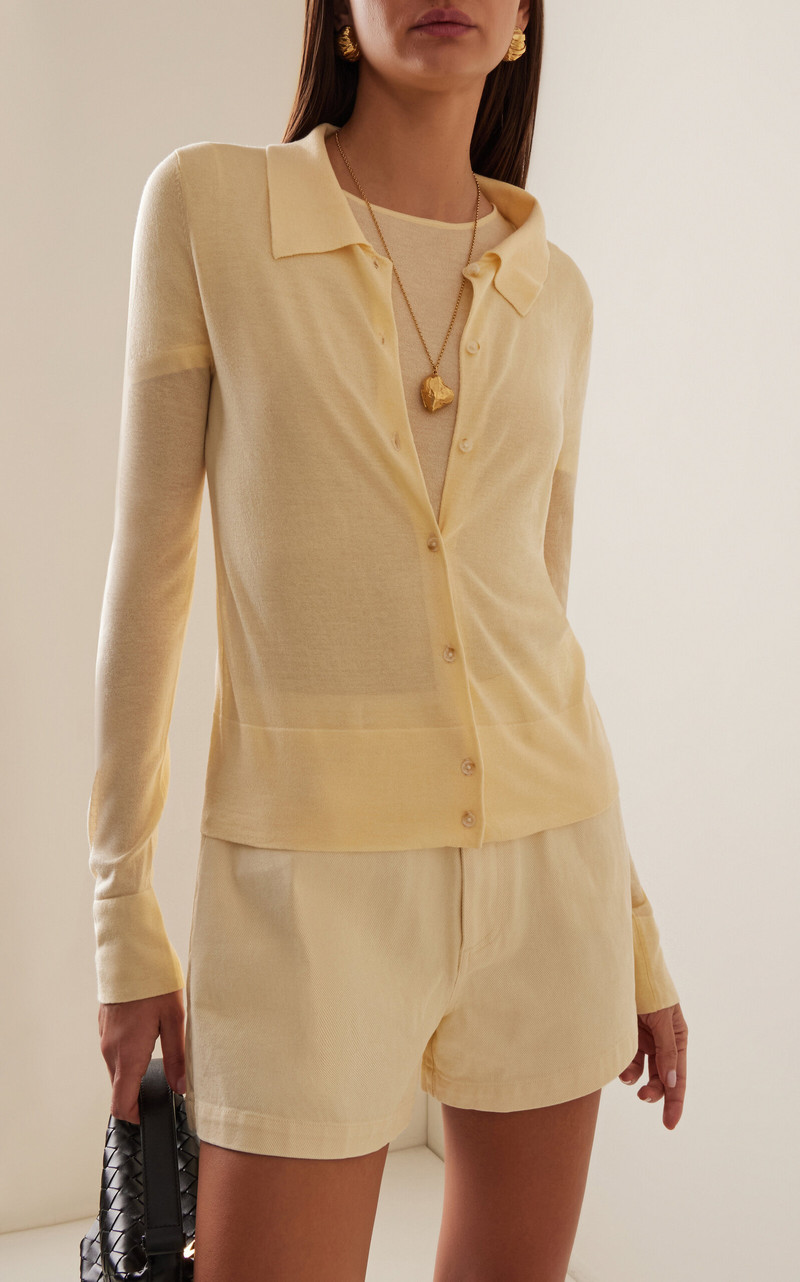 POSSE Exclusive Riviera Cooper Knit Cardigan yellow outlook