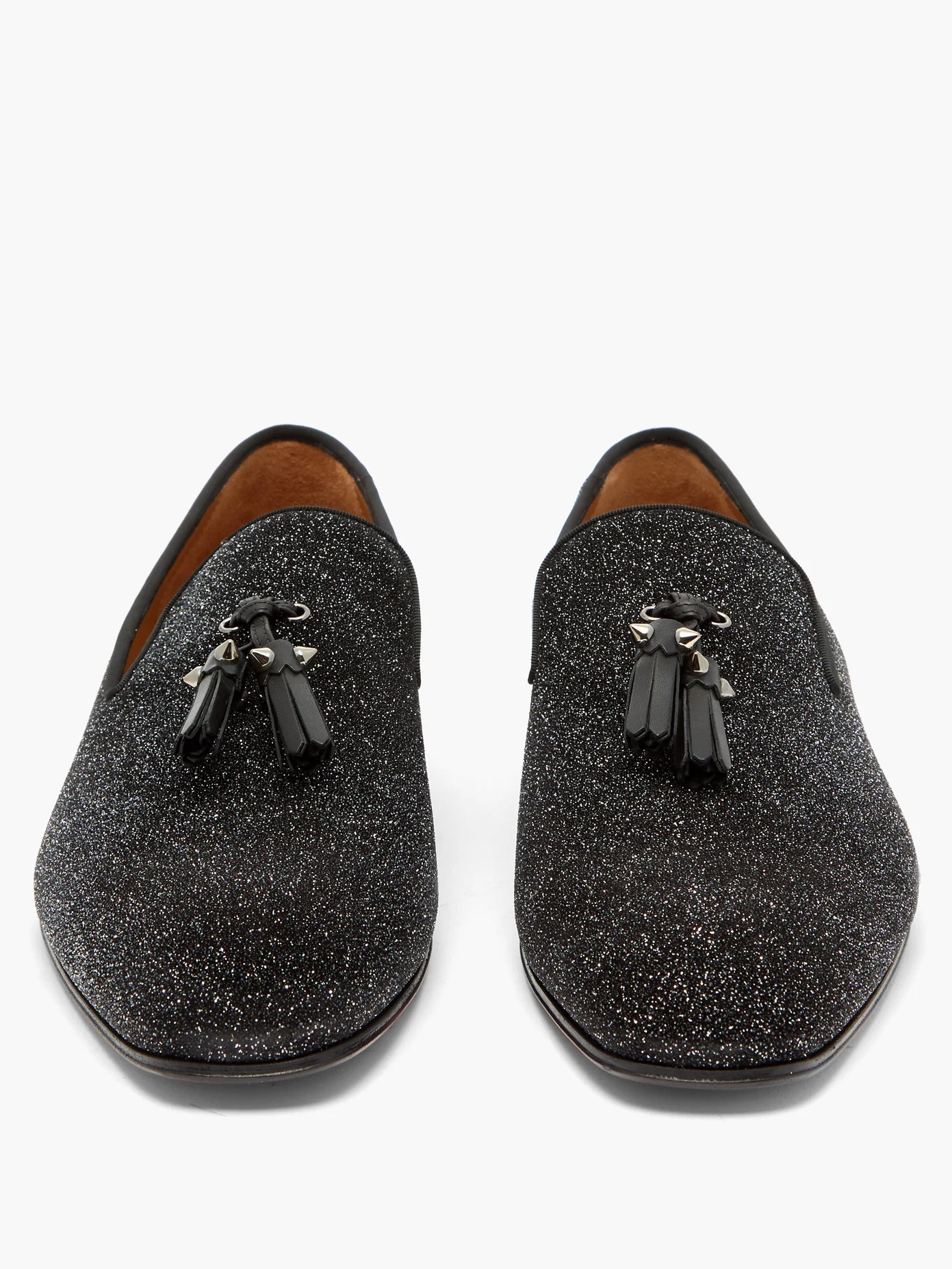 Colonnaki glittered leather loafers - 5