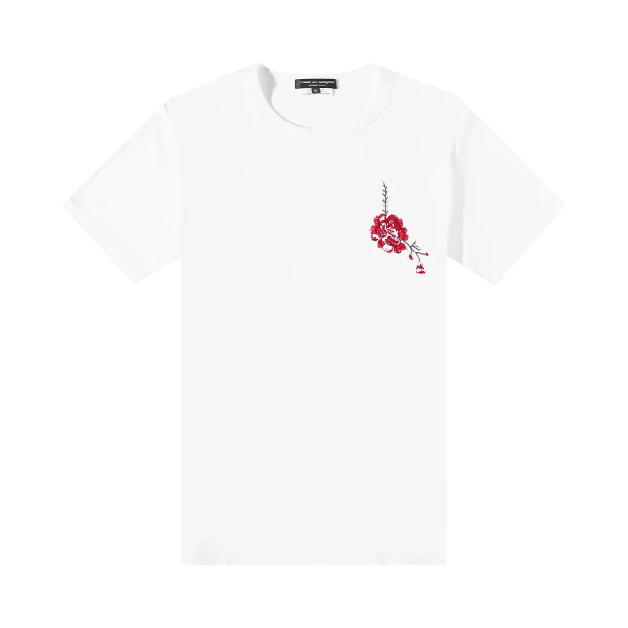 Comme des Garçons Homme Plus Jersey Embroidery Pattern D T-Shirt 'White' - 1