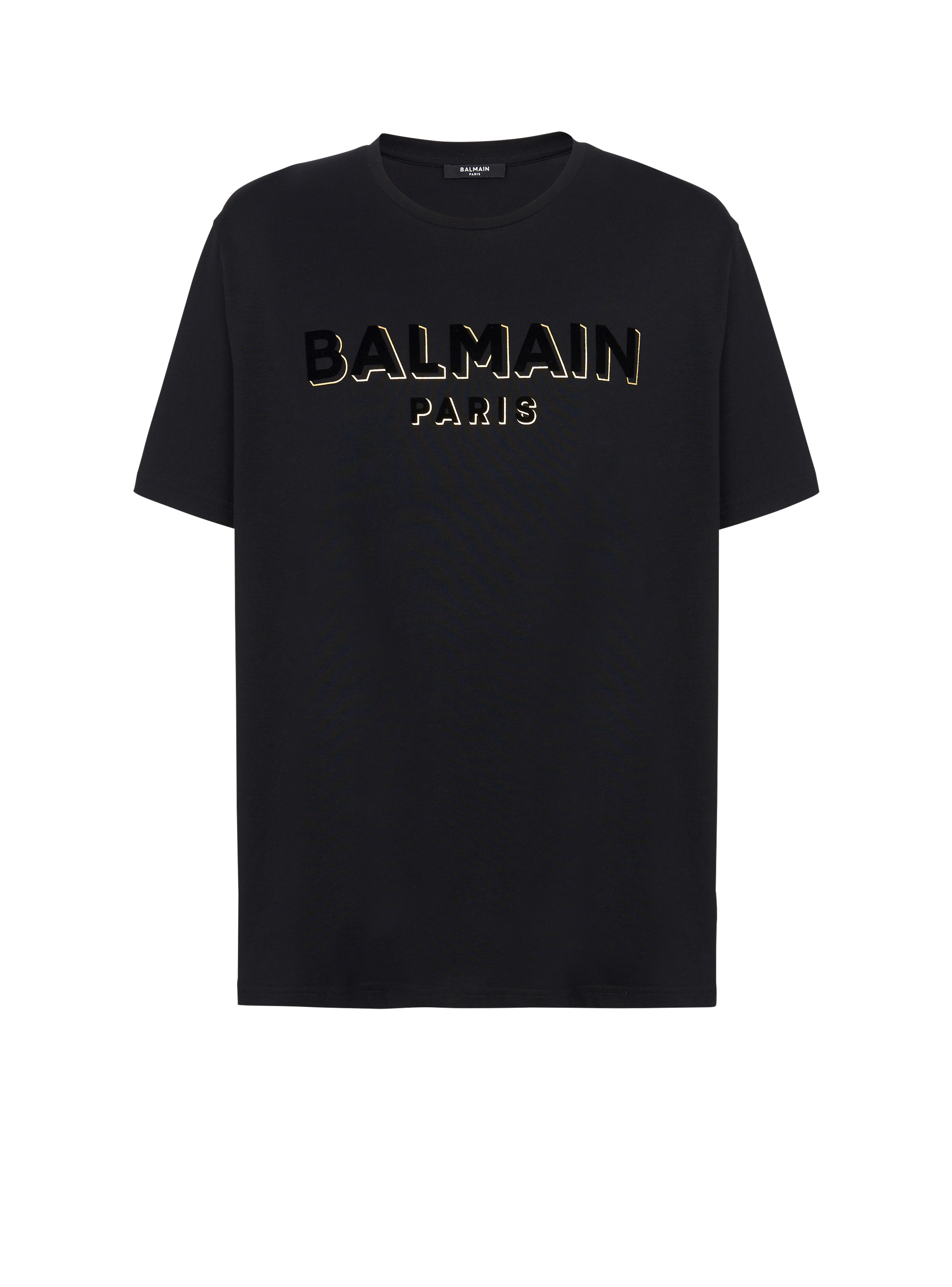 Metallic flocked Balmain T-shirt - 1