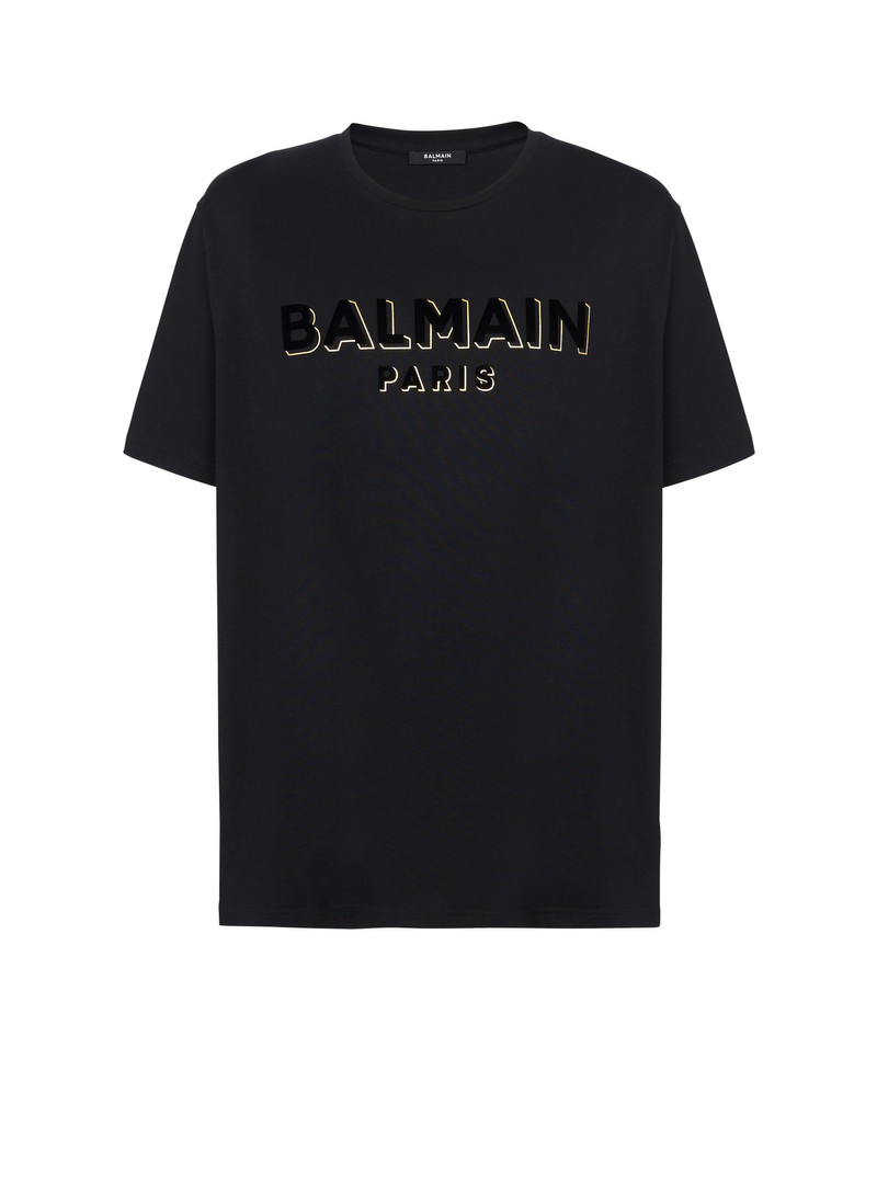 Metallic flocked Balmain T-shirt - 1