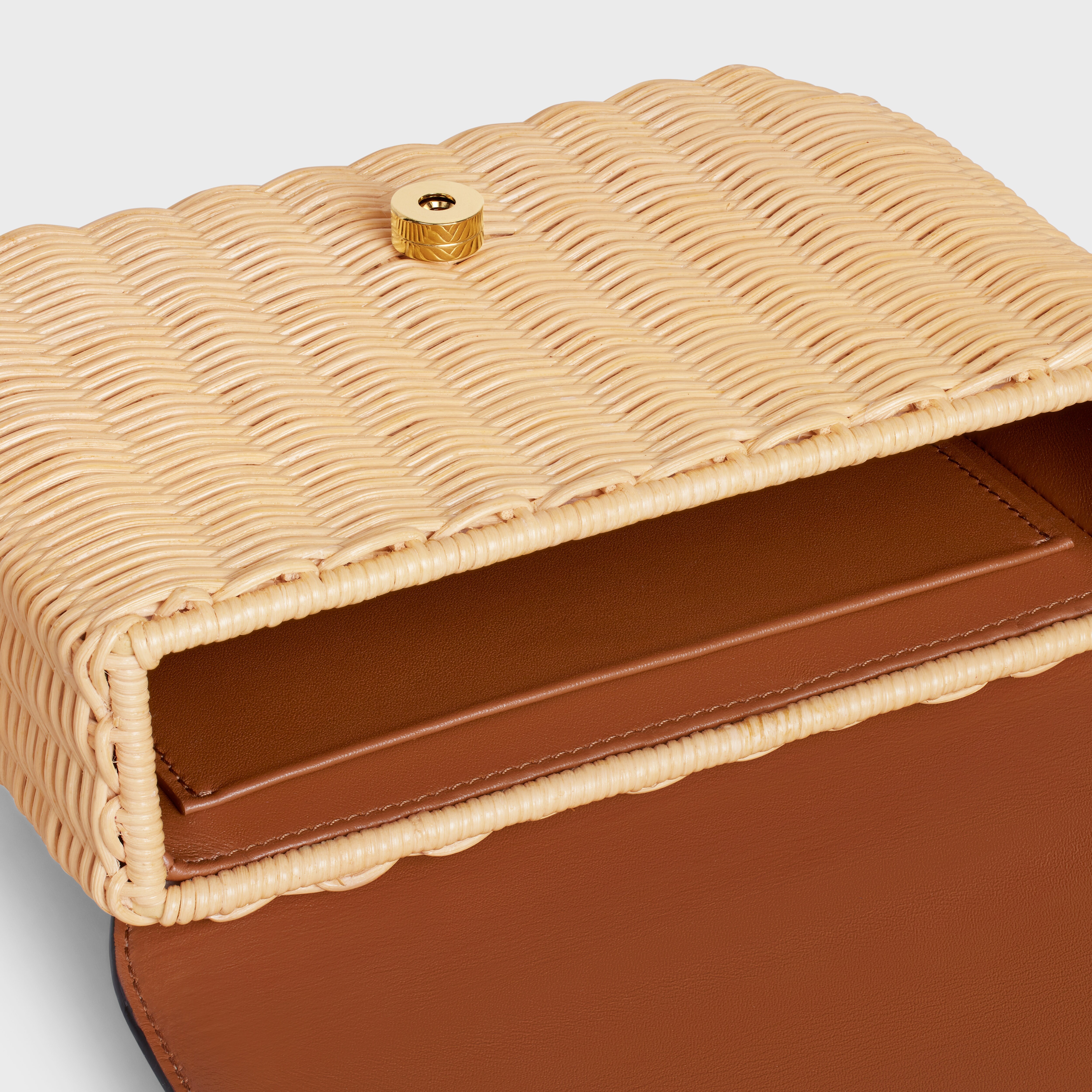 TEEN GARANCE BAG IN WICKER AND NATURAL CALFSKIN - 4