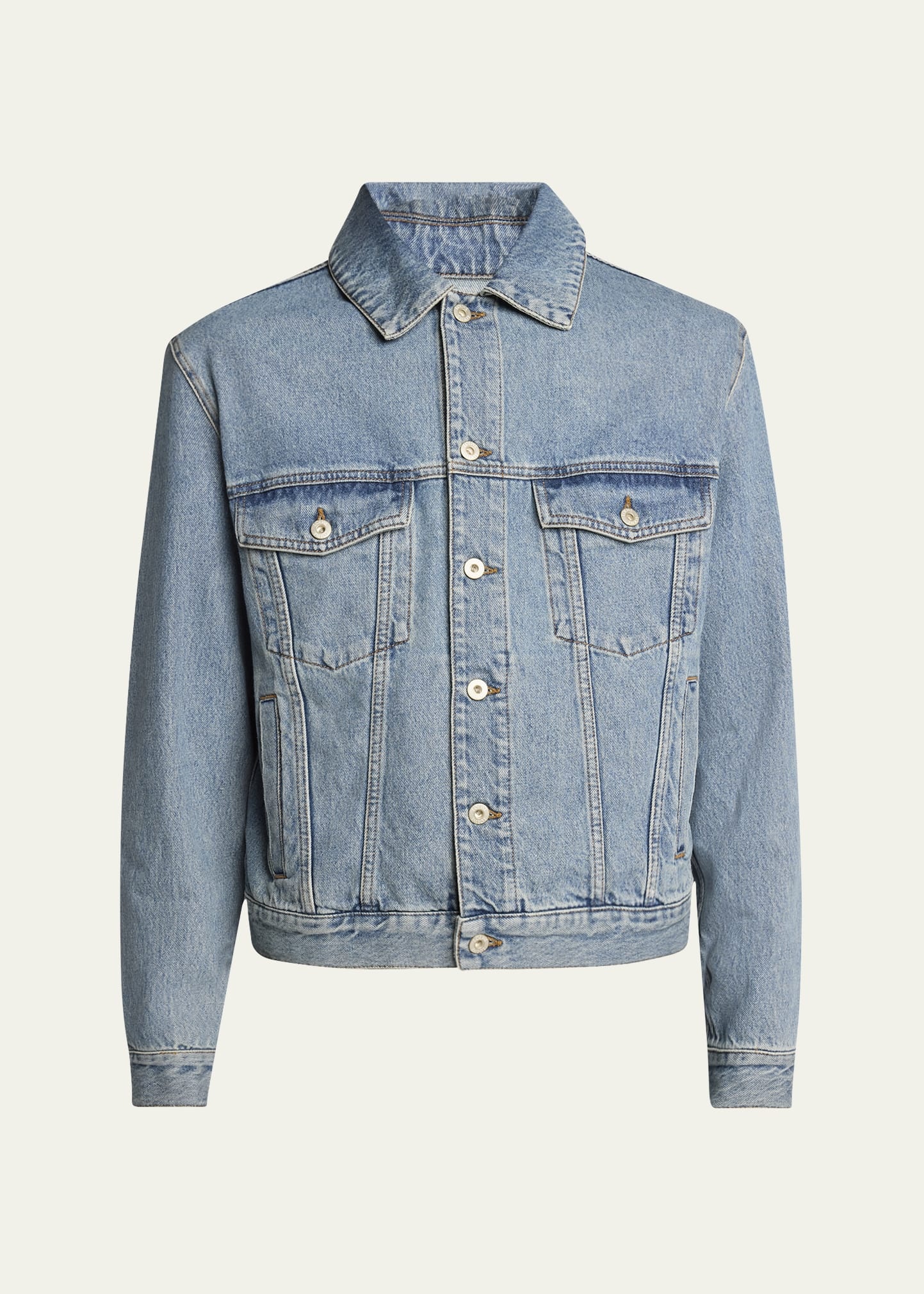 Men's Anagram Elbow Trucker Jacket - 1