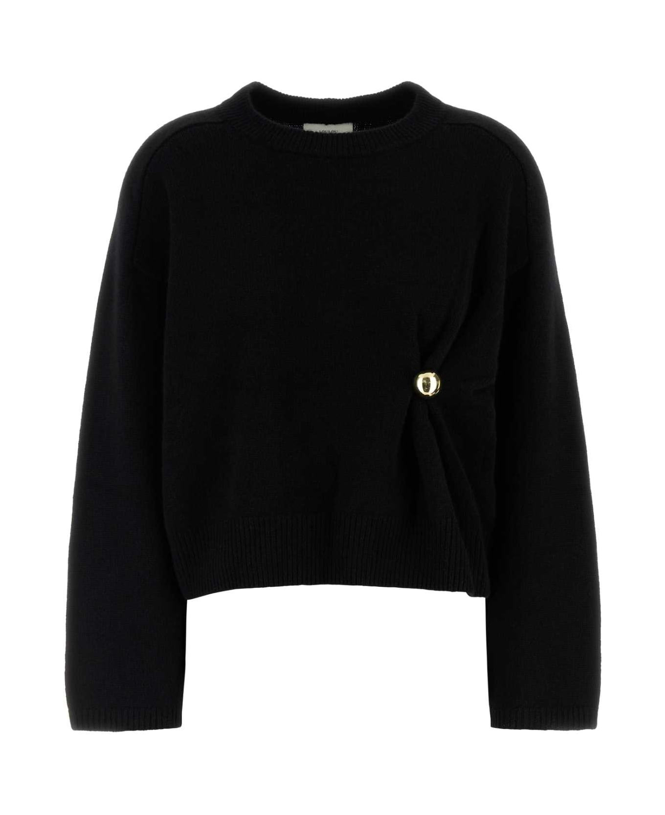 Black Cashmere Bill Sweater - 1