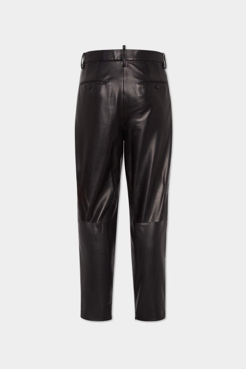 LEATHER TWO PLEATS PANT - 2