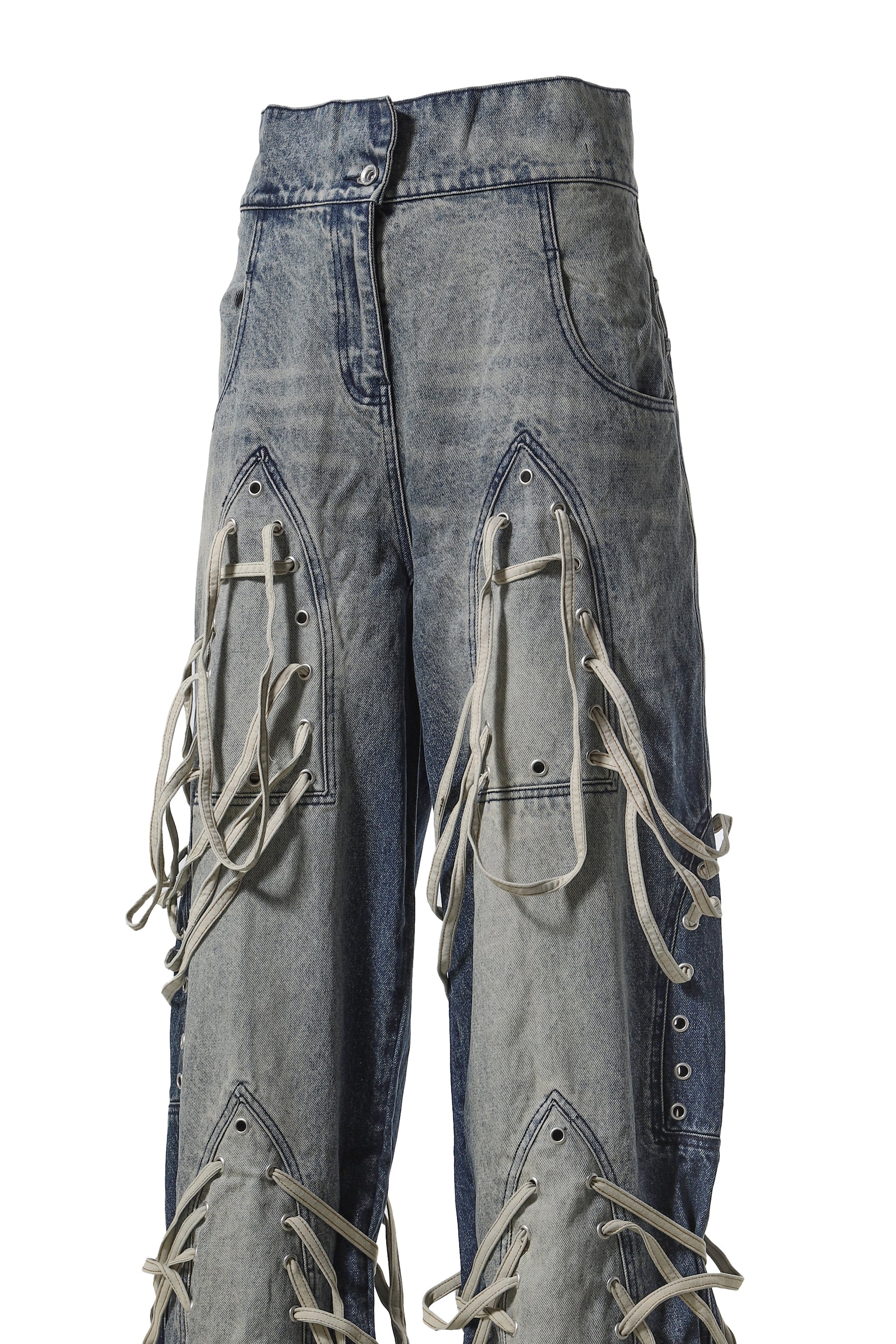 LACED STAINED GLASS FOLD DENIM / INDIGO - 4