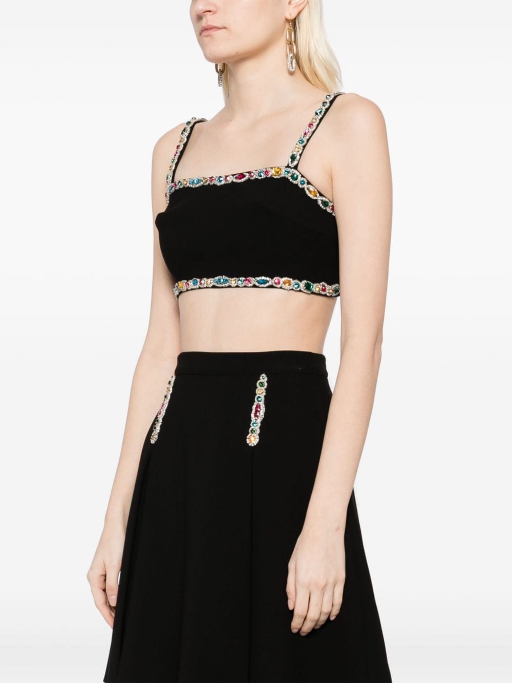 crystal-embellished cady bra top - 3
