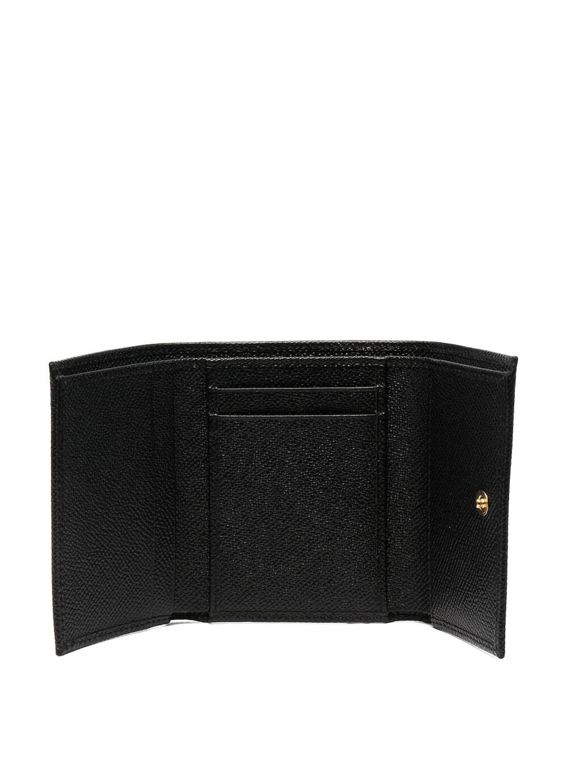 Black Dauphine Leather Wallet - 5