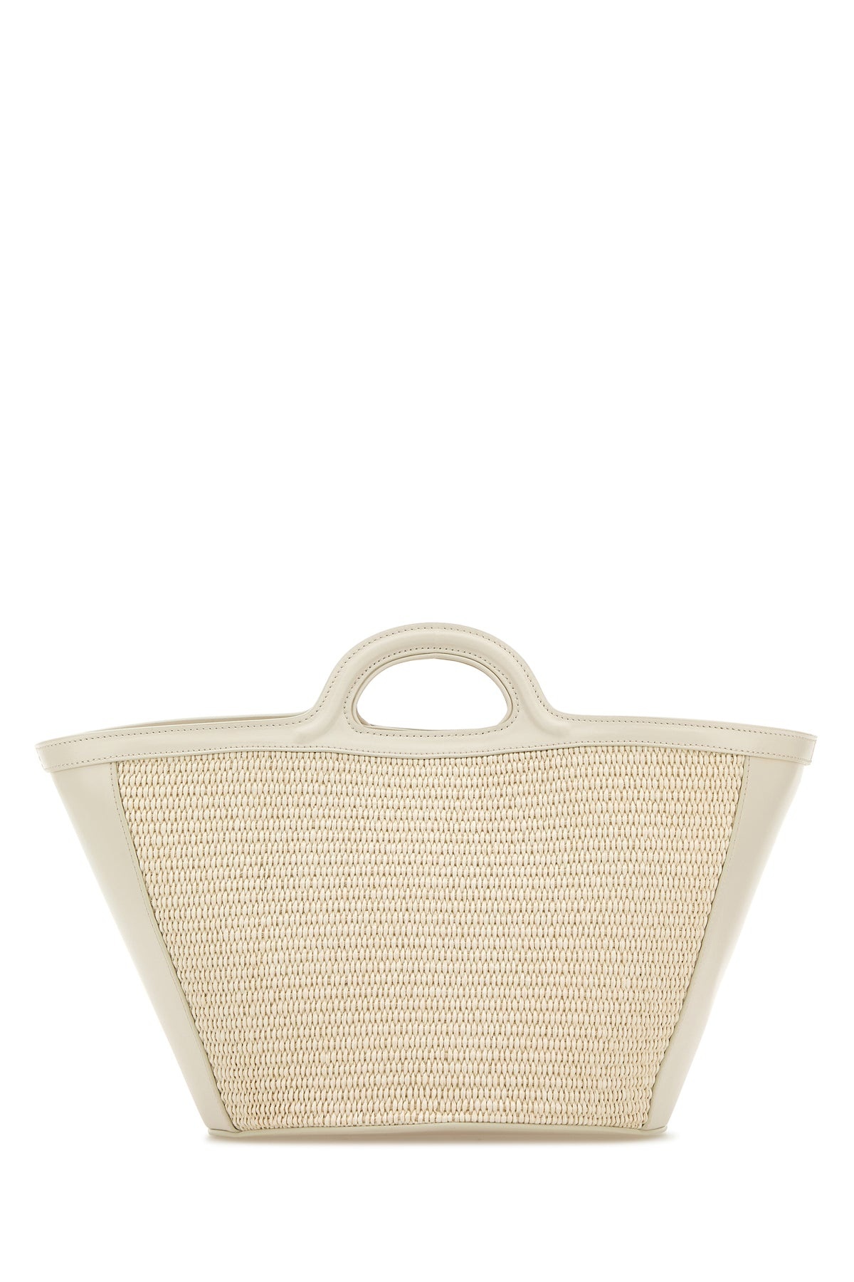 White leather and raffia small Tropicalia Summer handbag - 3