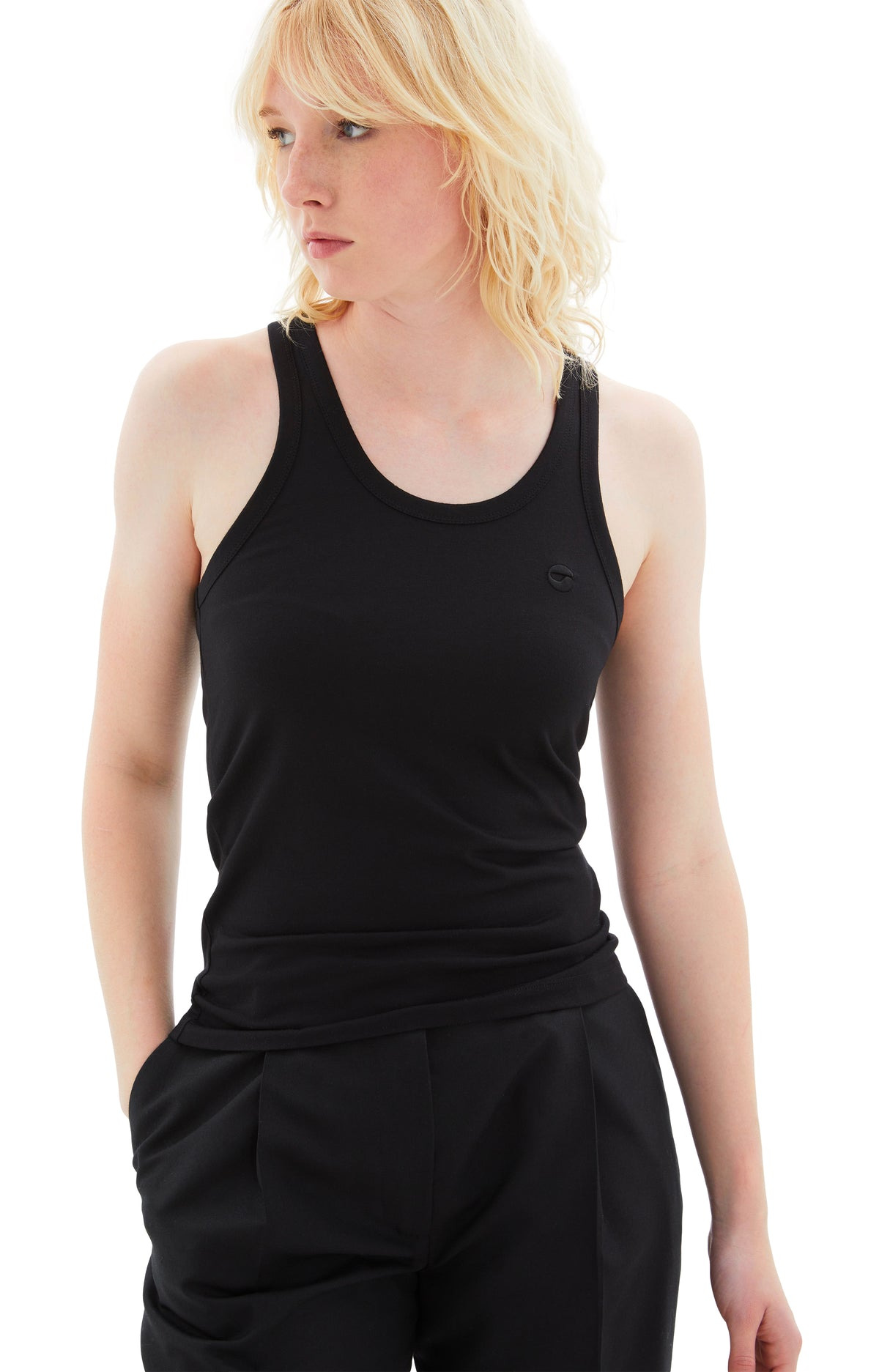 LIGHTWEIGHT LOGO TANK TOP (BLACK) - 1