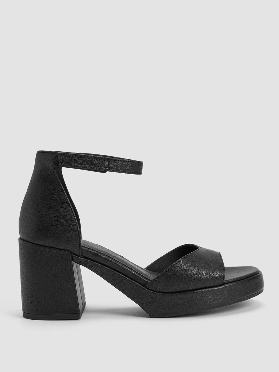 Nava Tumbled Leather Platform Sandal - 1