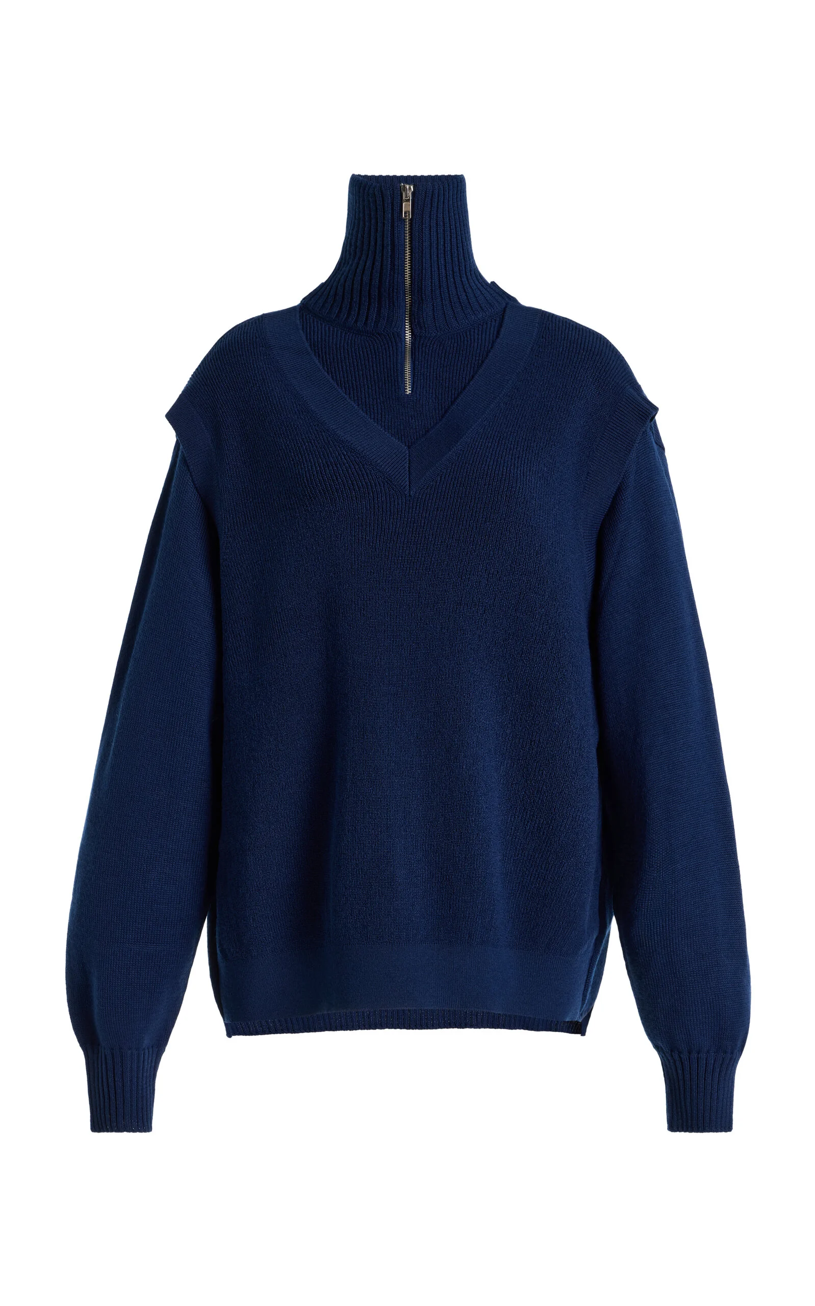 4-in-One Wool-Blend Sweater navy - 1
