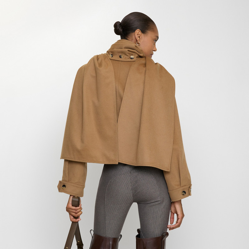 Detachable Scarf Cashmere Jacket 5