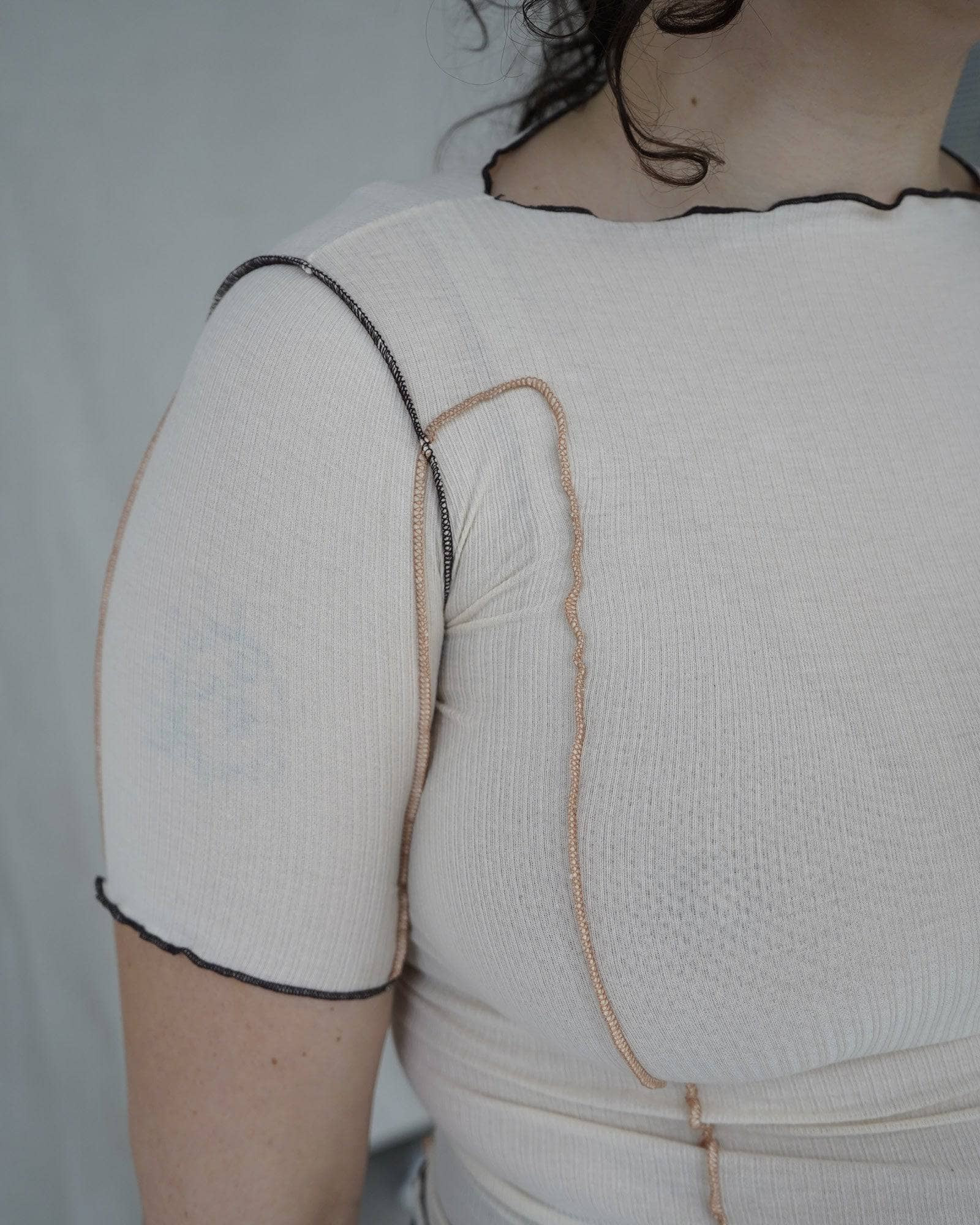 Omato 3/4 Tee Shirt - Fine Organic Cotton Rib - 3