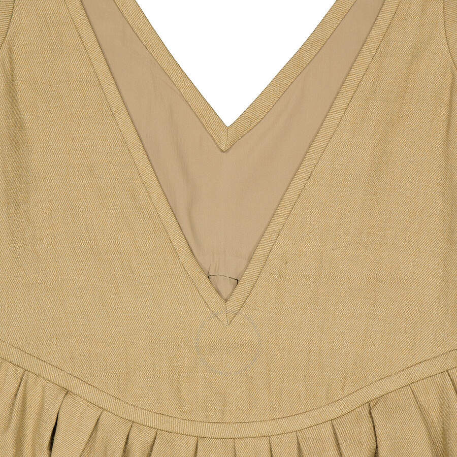 Burberry Honey Linen Blend Bubble Hem Dress - 7