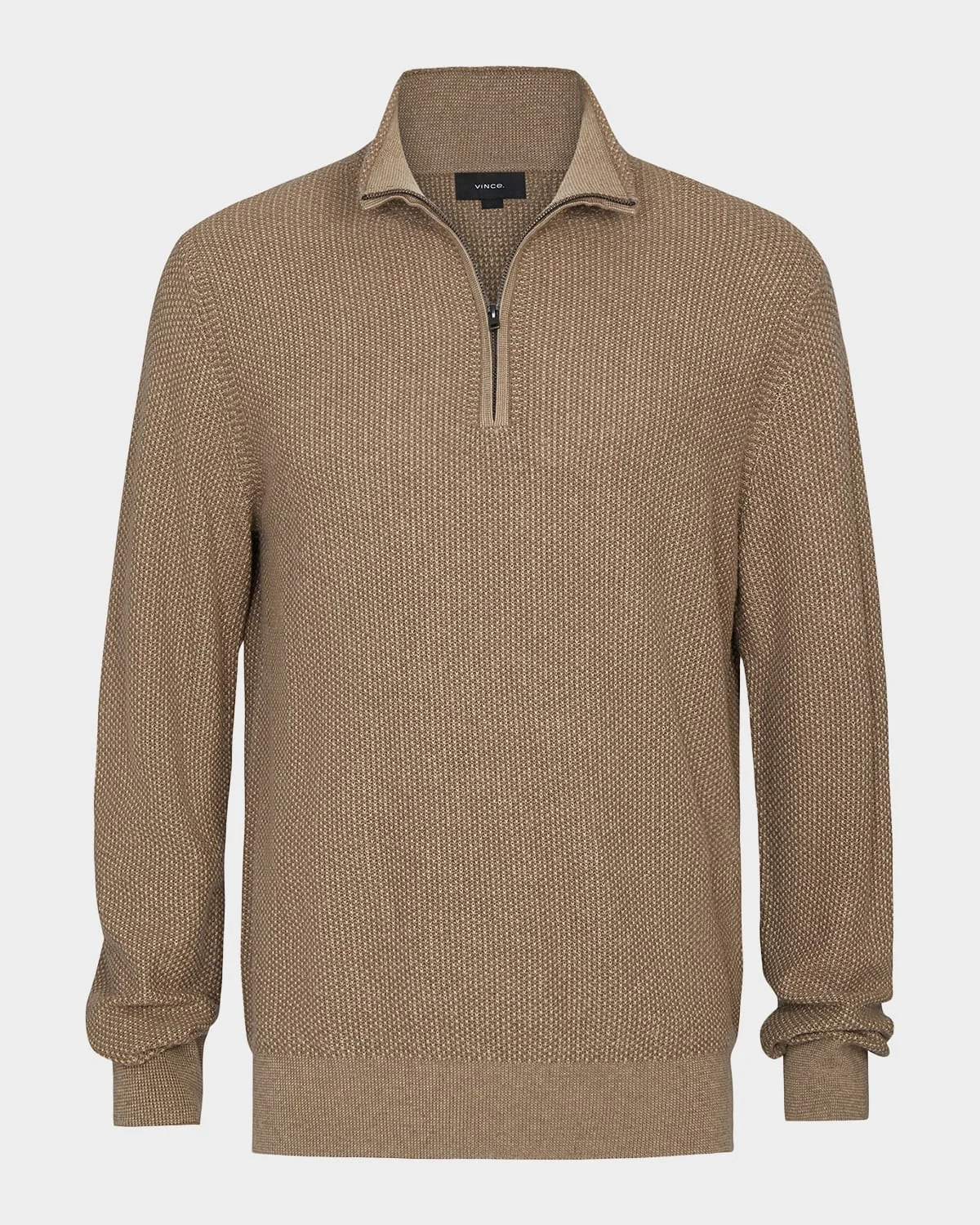 Men's Geometric Jacquard Quarter-Zip Sweater - 1