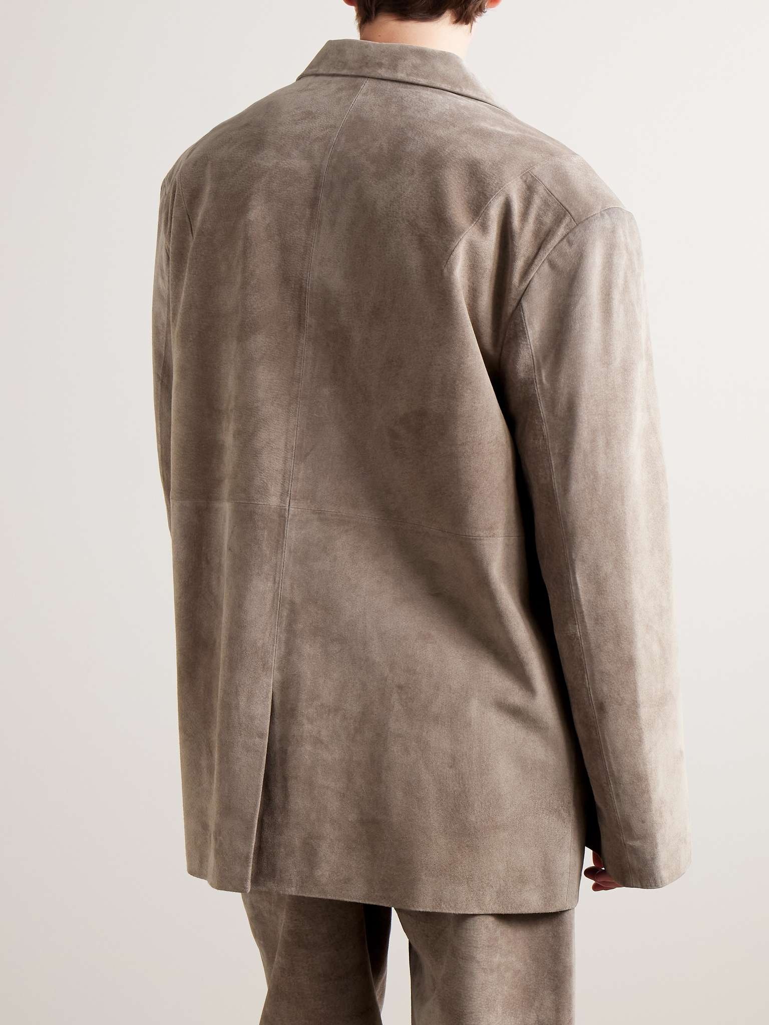 Oversized Suede Blazer - 3