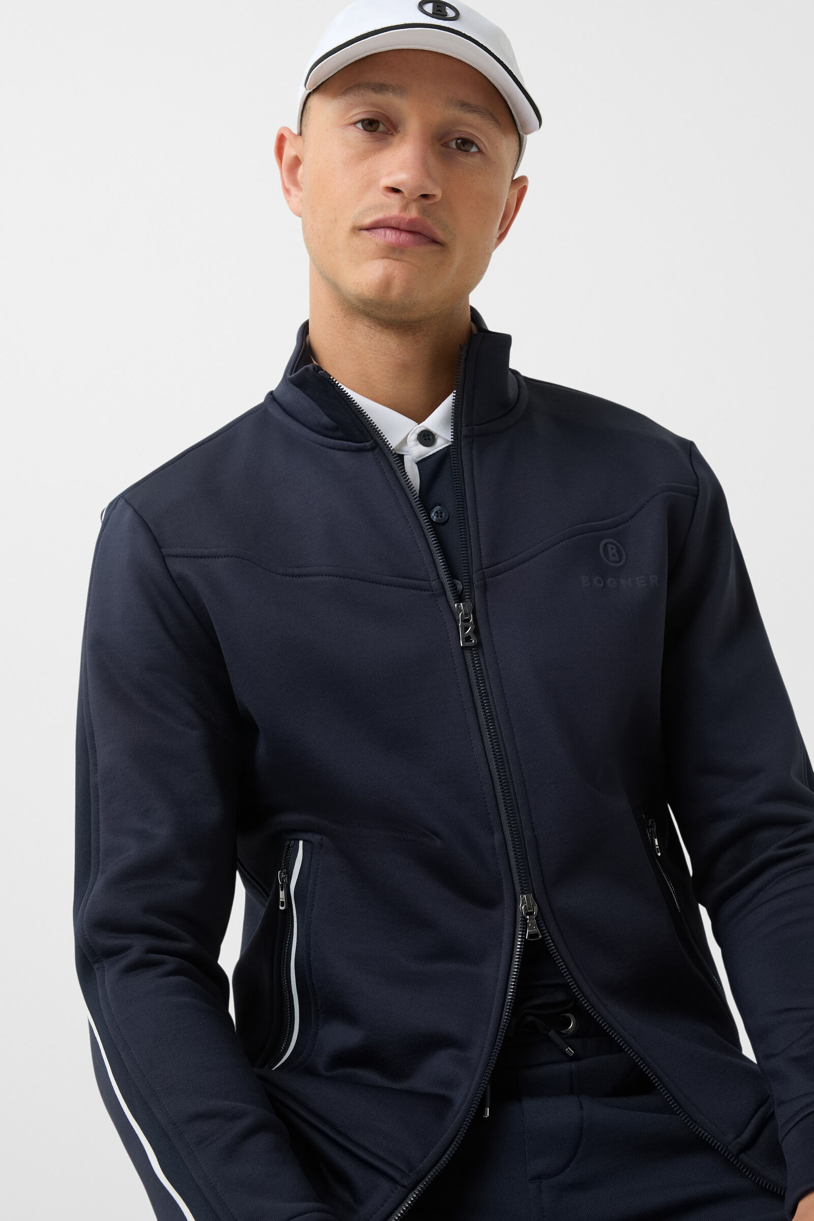 Zanto jersey jacket in Navy blue - 4