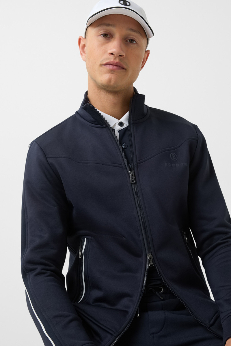 Zanto jersey jacket in Navy blue 4