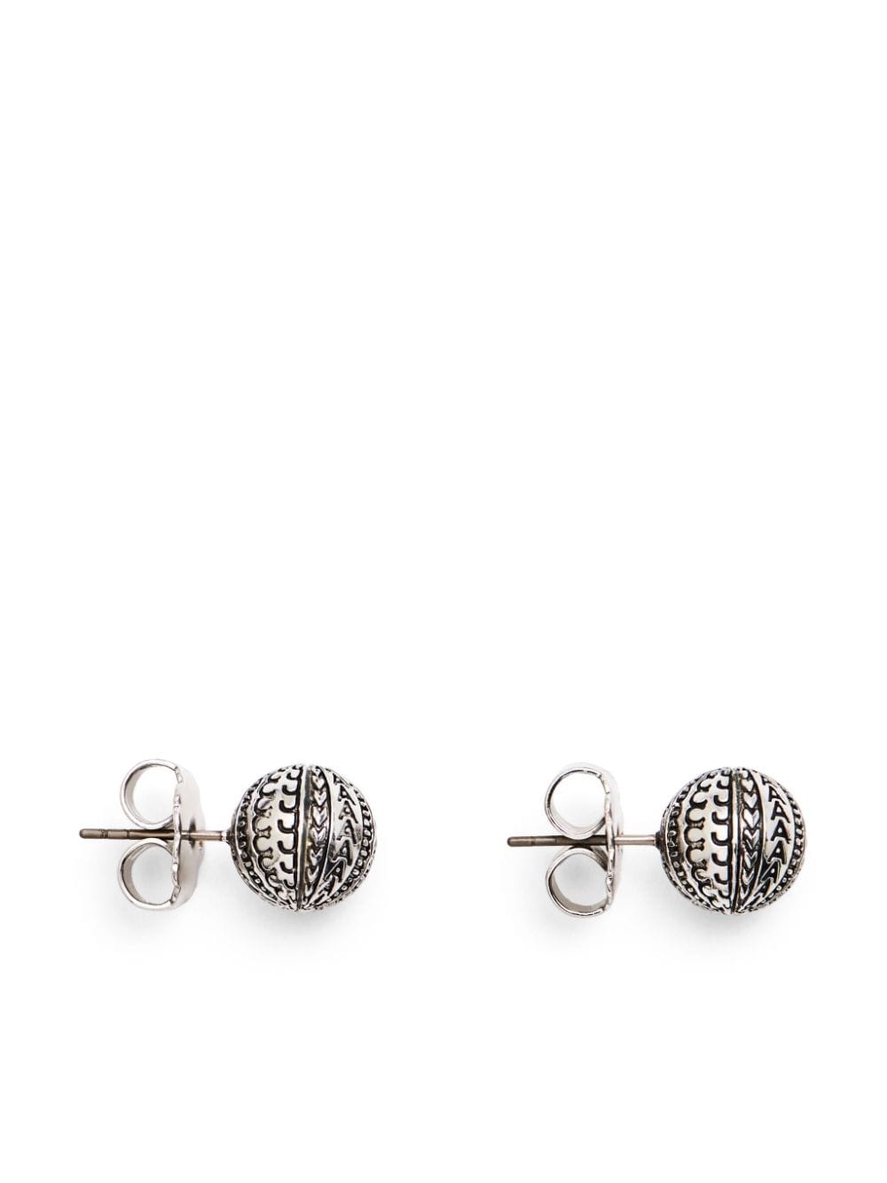 monogram stud earrings - 3