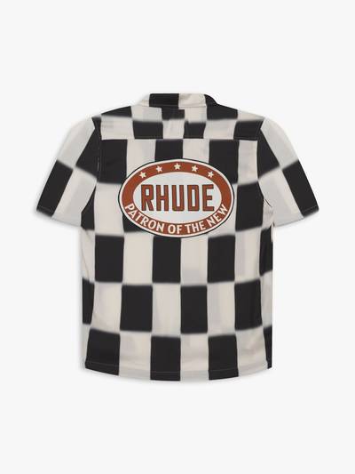 Rhude MOTION CHECKER BUTTON UP outlook