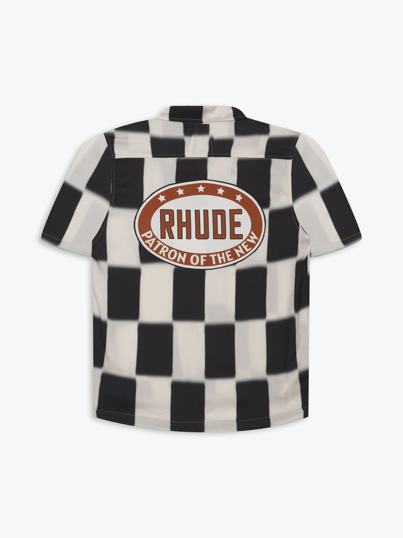 Rhude MOTION CHECKER BUTTON UP outlook