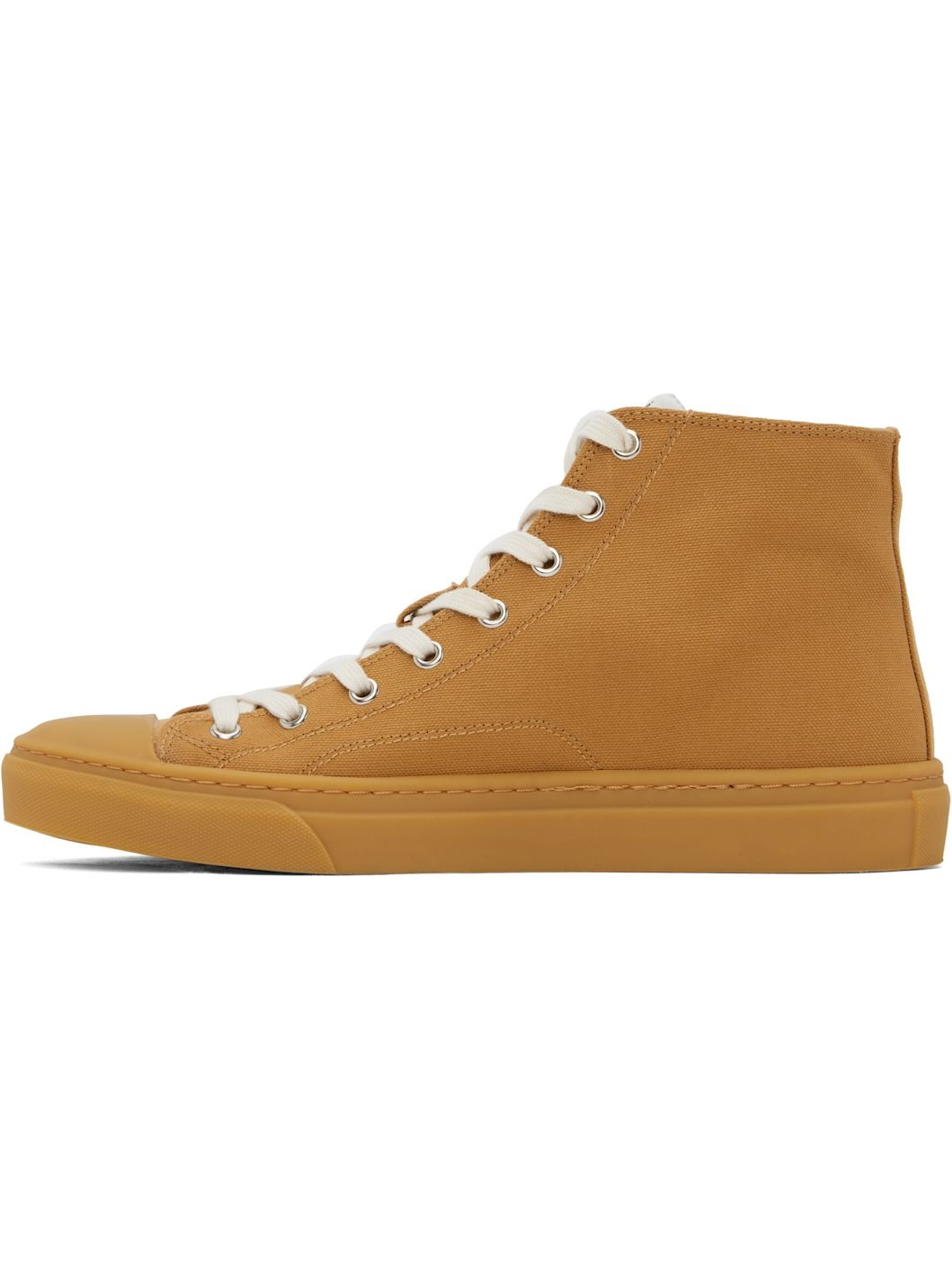 Tan High Top Canvas Plimsoll Sneakers - 3
