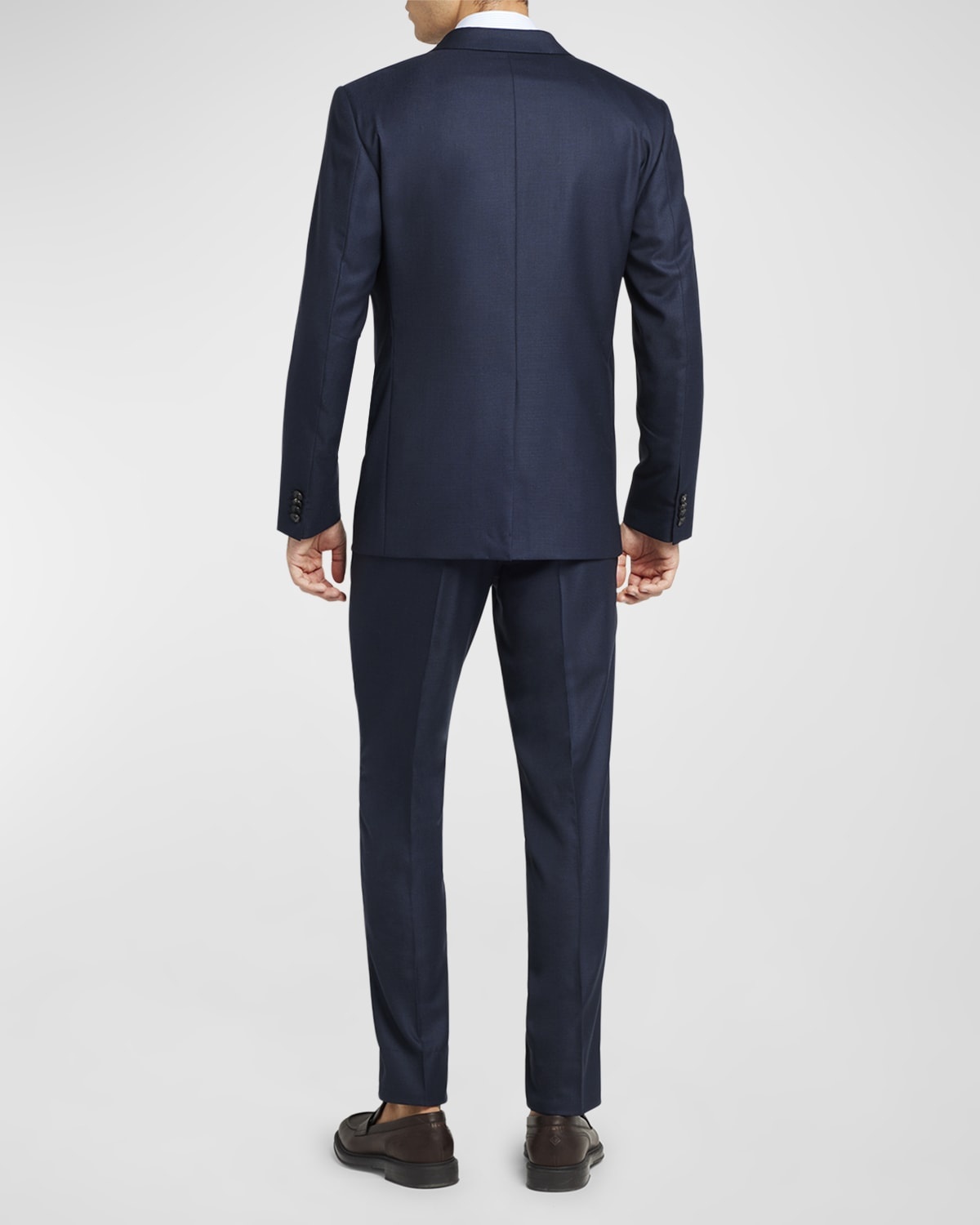 Men's Modern-Fit Wool Two-Button Suit - 5