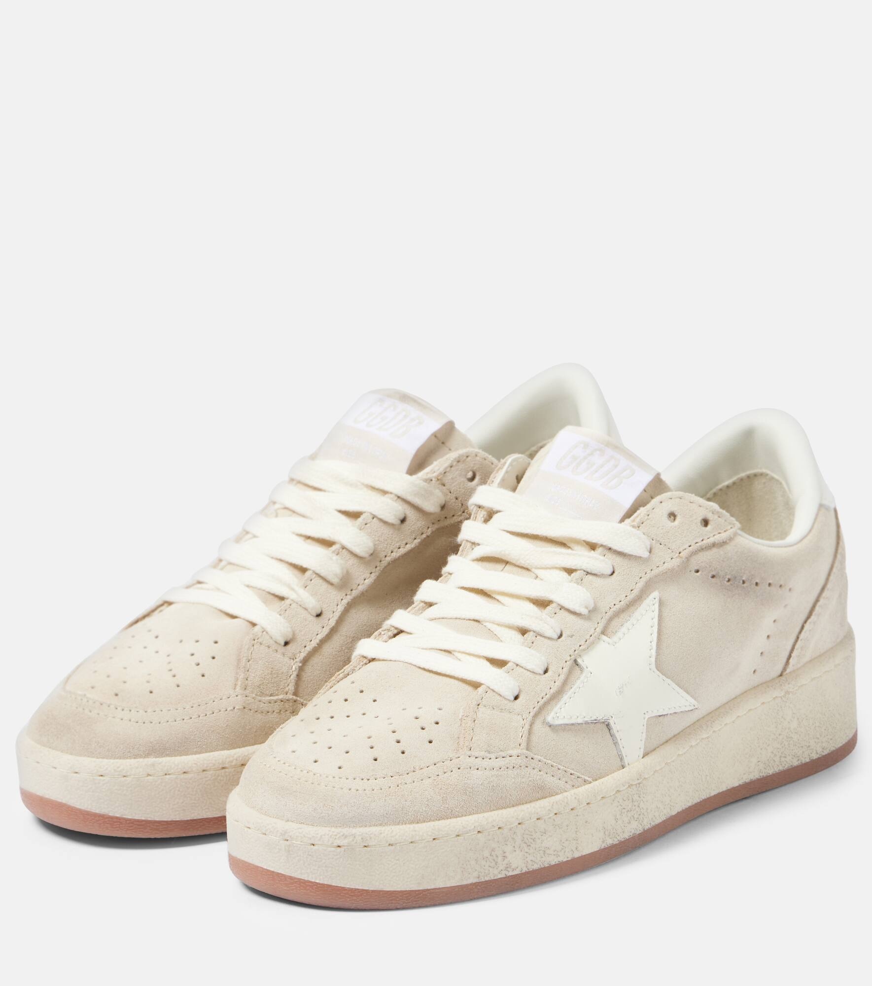 Ball Star 2 leather-trimmed suede sneakers - 4