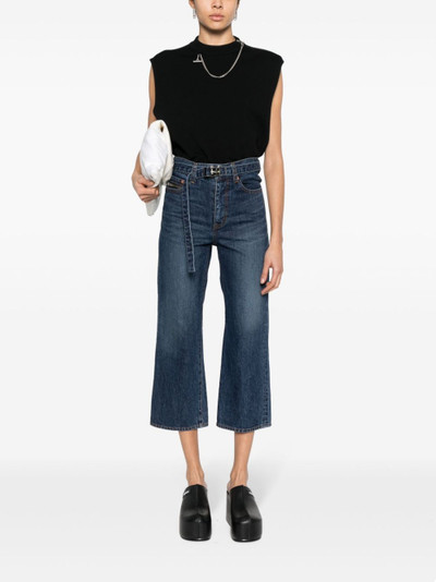 sacai cropped bootcut jeans outlook