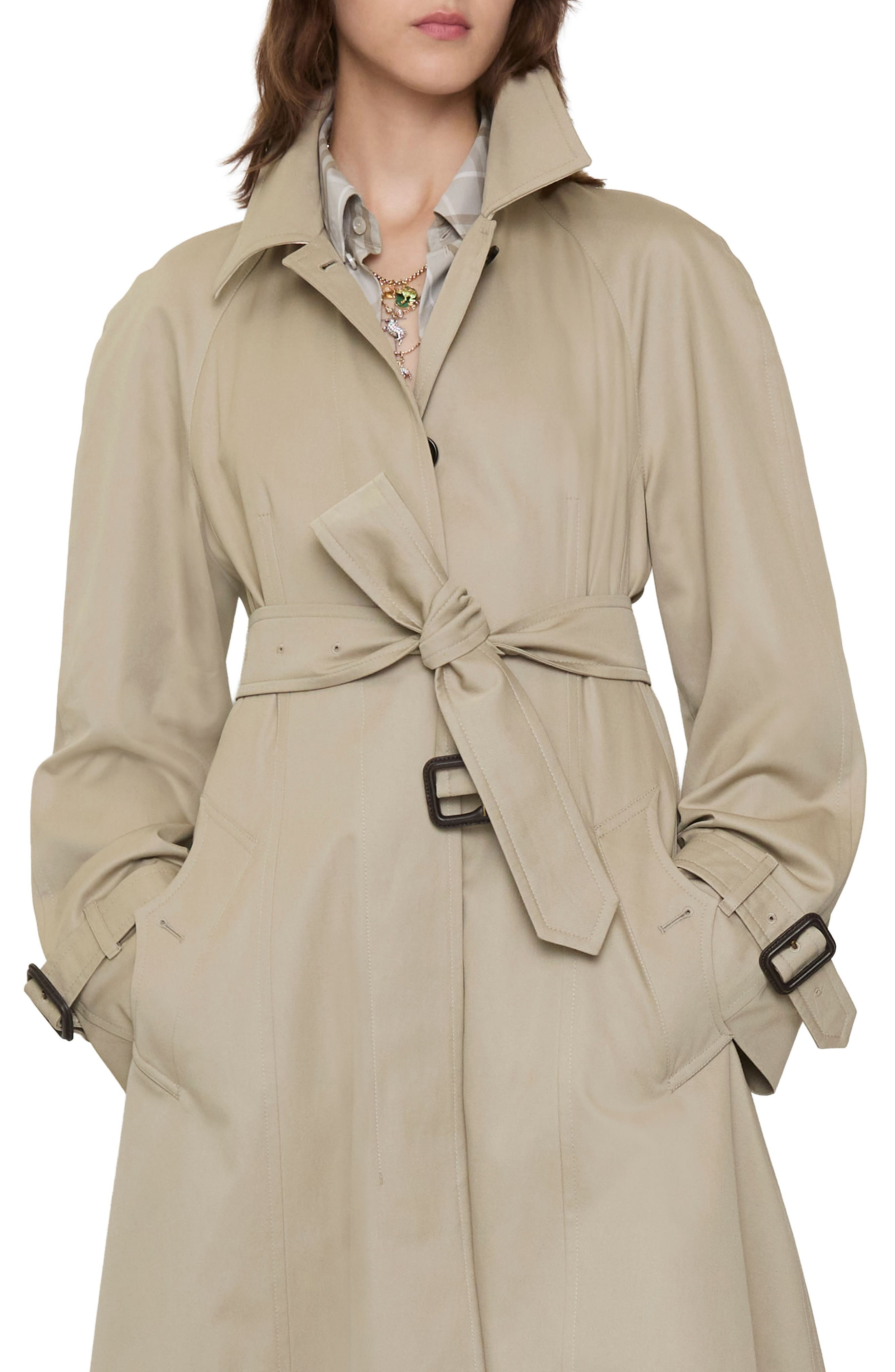 burberry Ellingham Water Resistant Gabardine A-Line Trench Coat in Quill at Nordstrom - 4