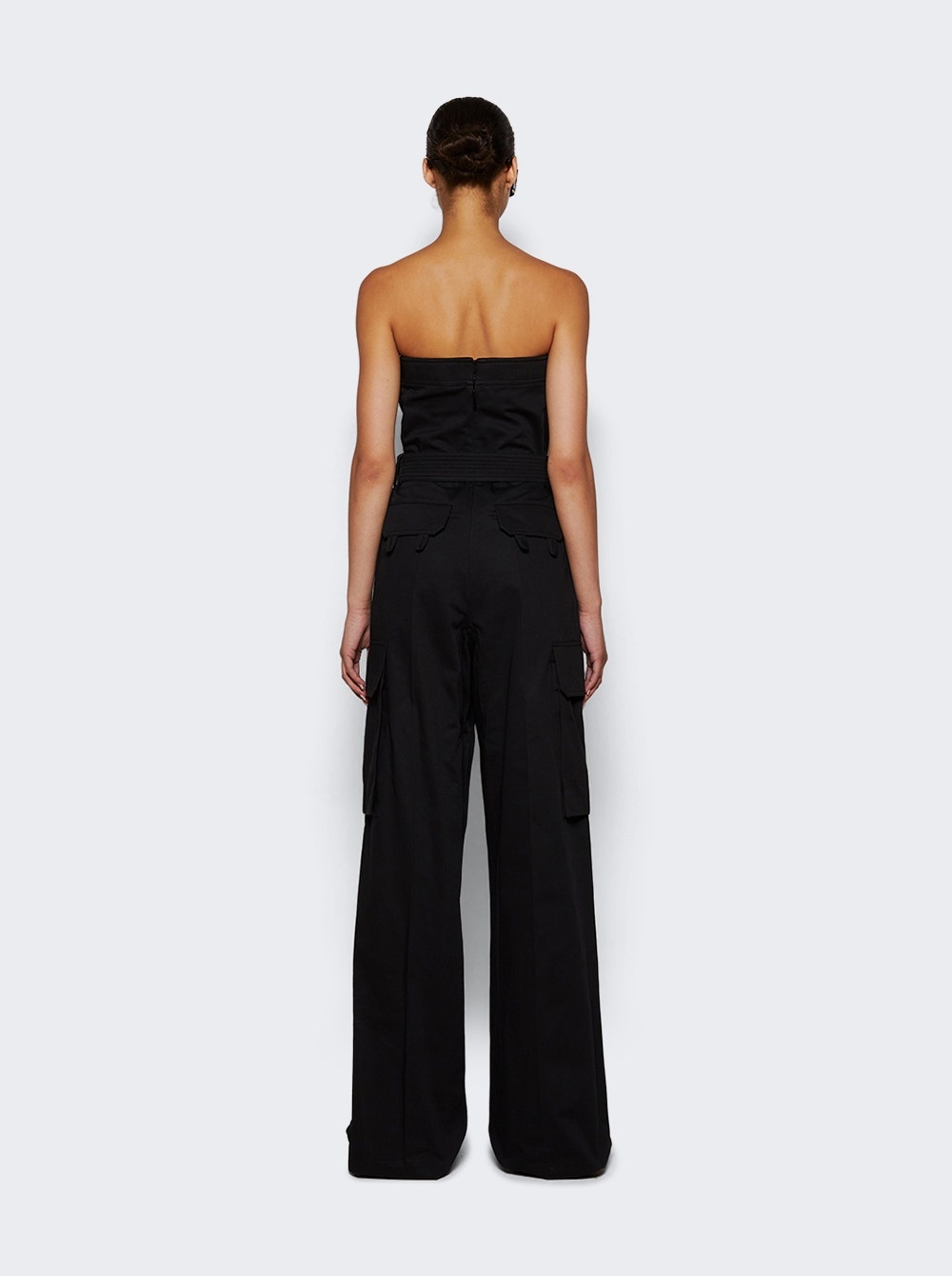 Cassandre Strapless Cotton Jumpsuit Black - 5