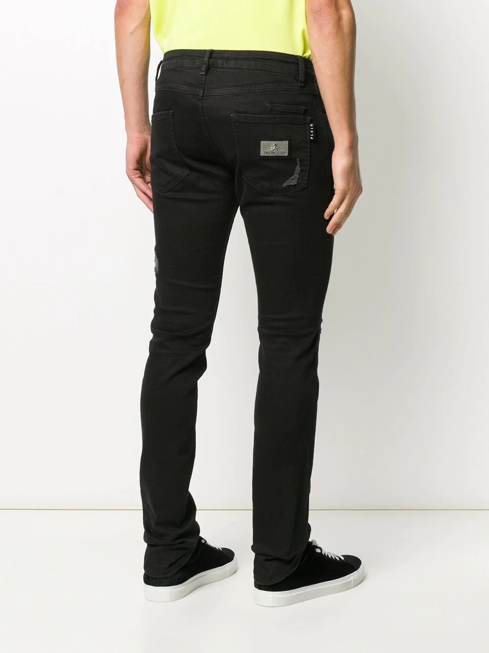 distressed slim-fit jeans - 4