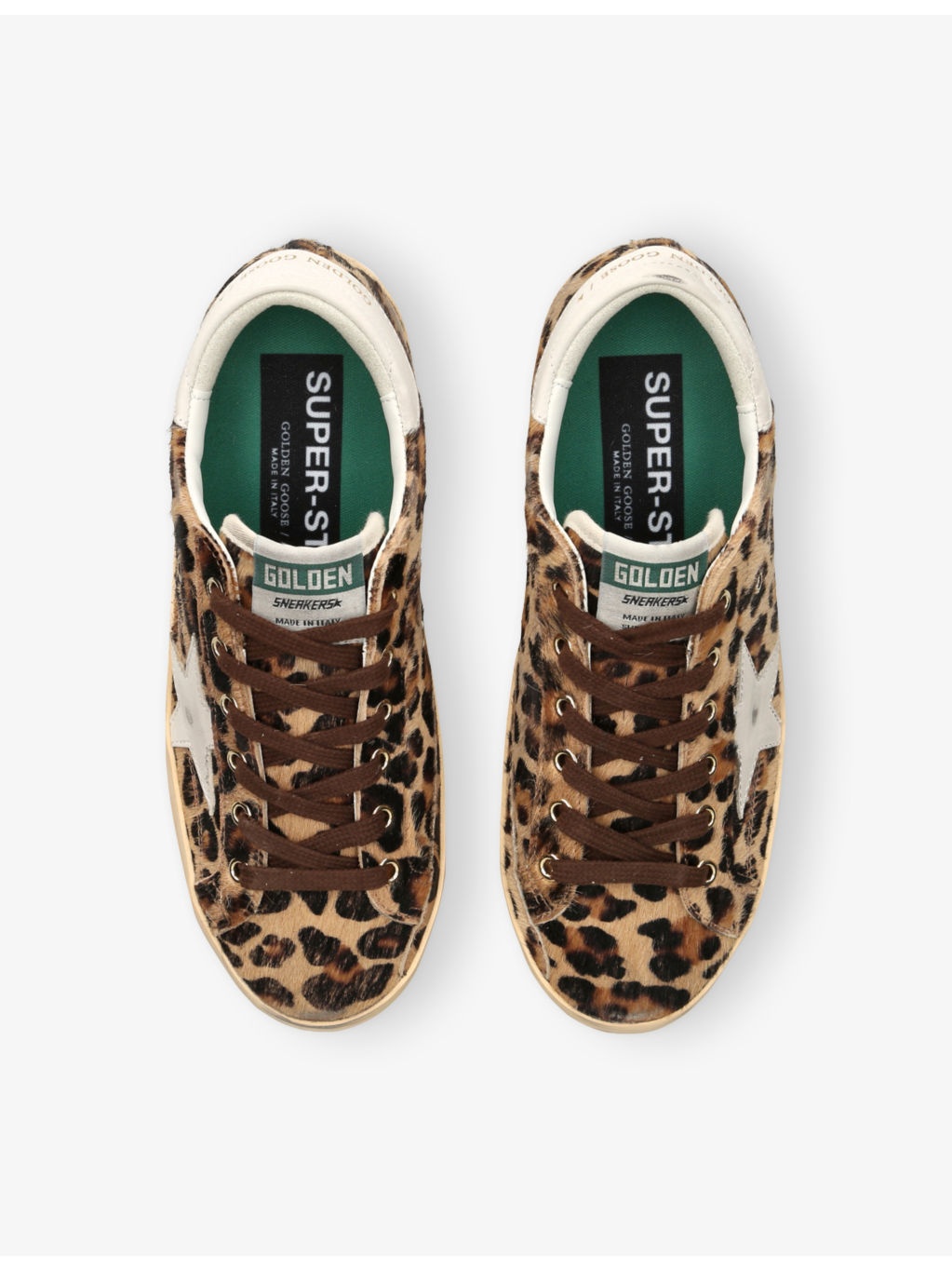 Superstar 55630 Leopard-Print Leather Low-Top Trainers - 2