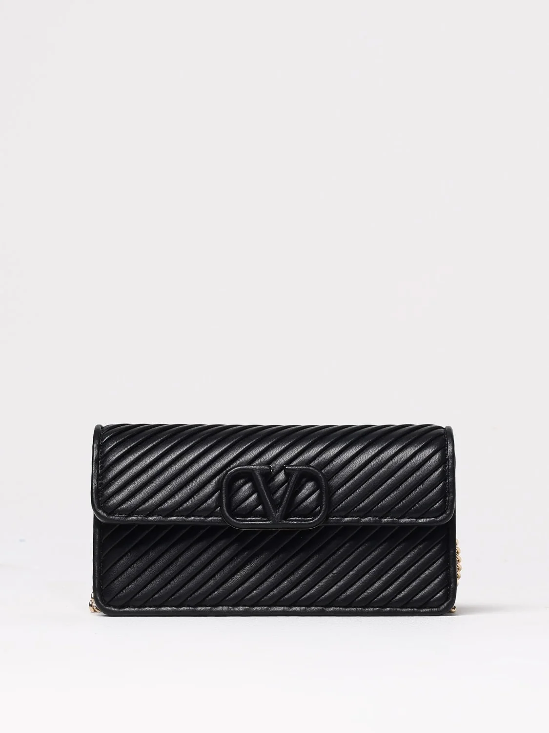 Valentino Garavani Locò pleated Nappa leather crossbody bag - 1