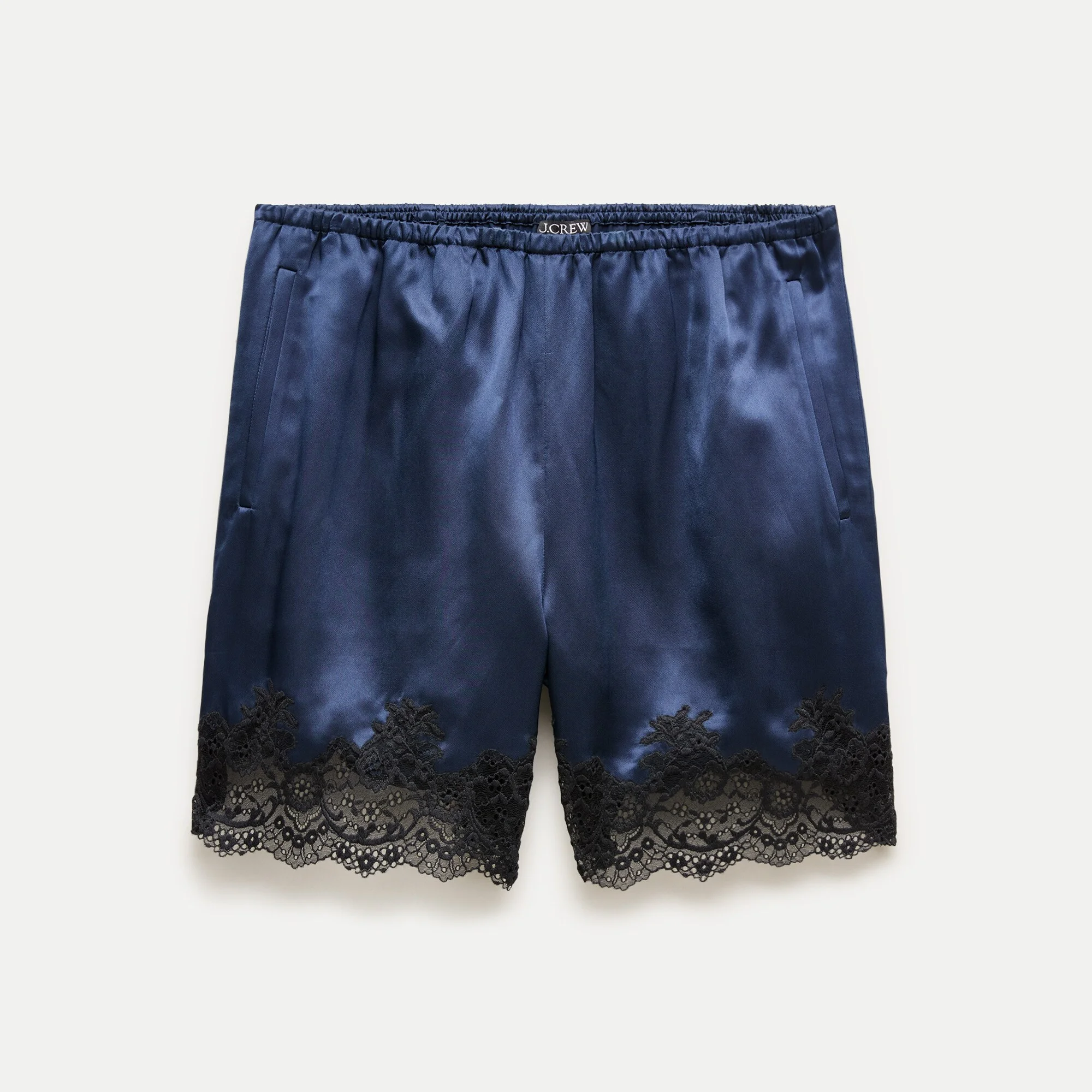 Cosmo lace-trim short in luster charmeuse - 1