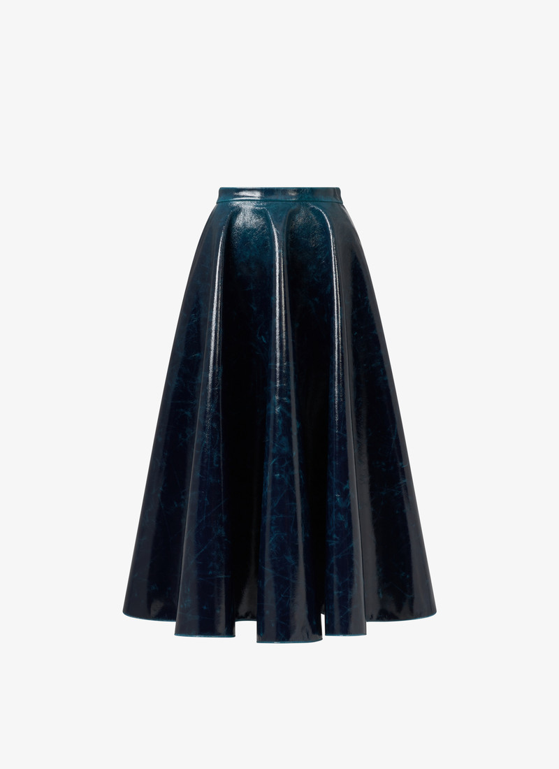 MIRROR WOOL MIDI SKIRT - 1