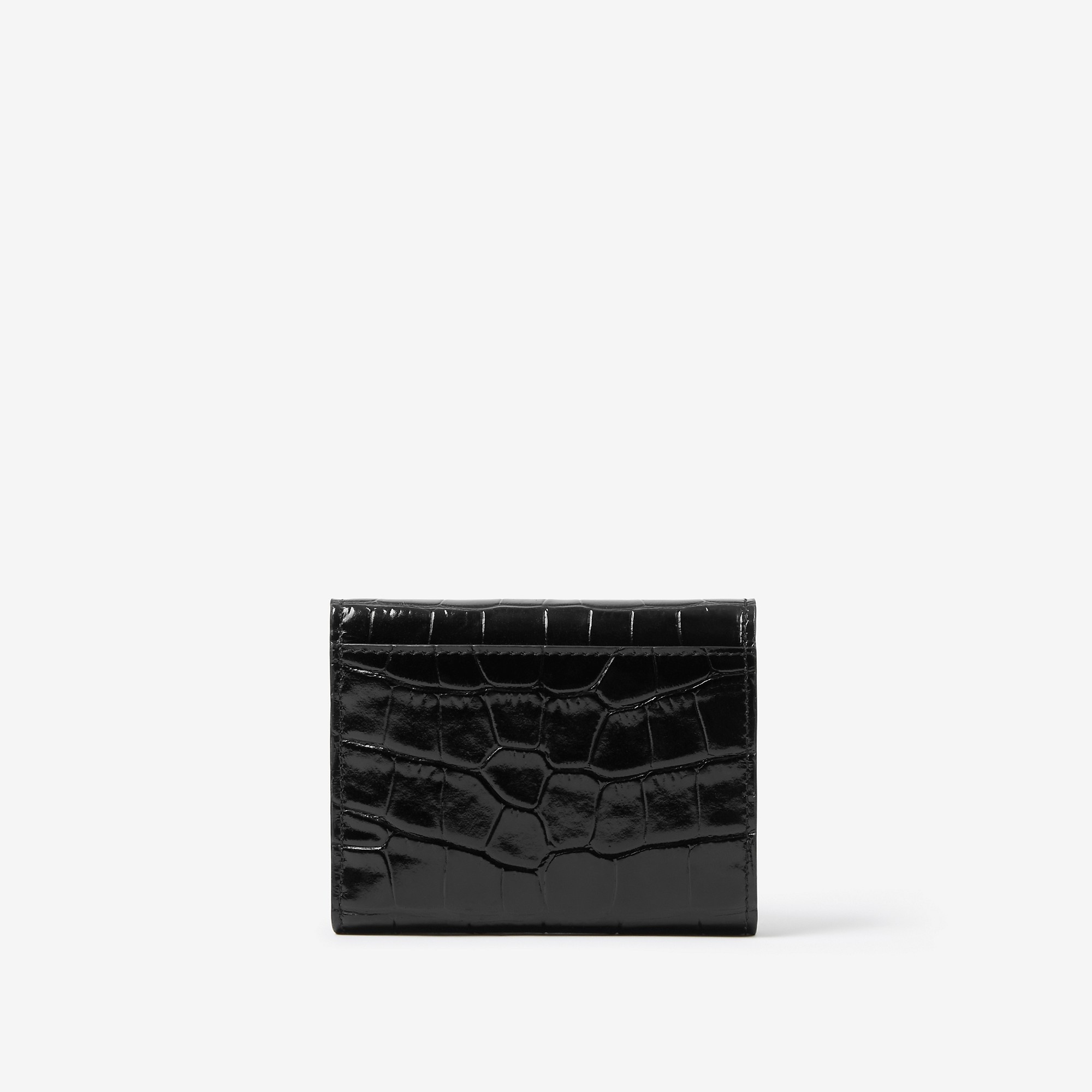 Embossed Leather TB Compact Wallet - 3