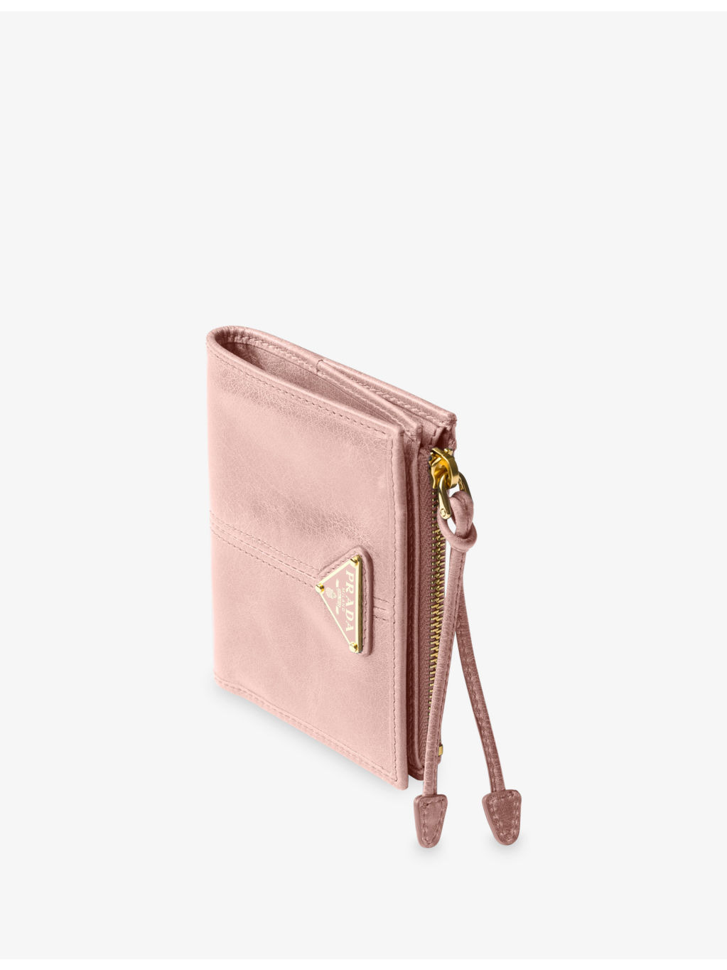 Triangle-Logo Small Leather Wallet - 4