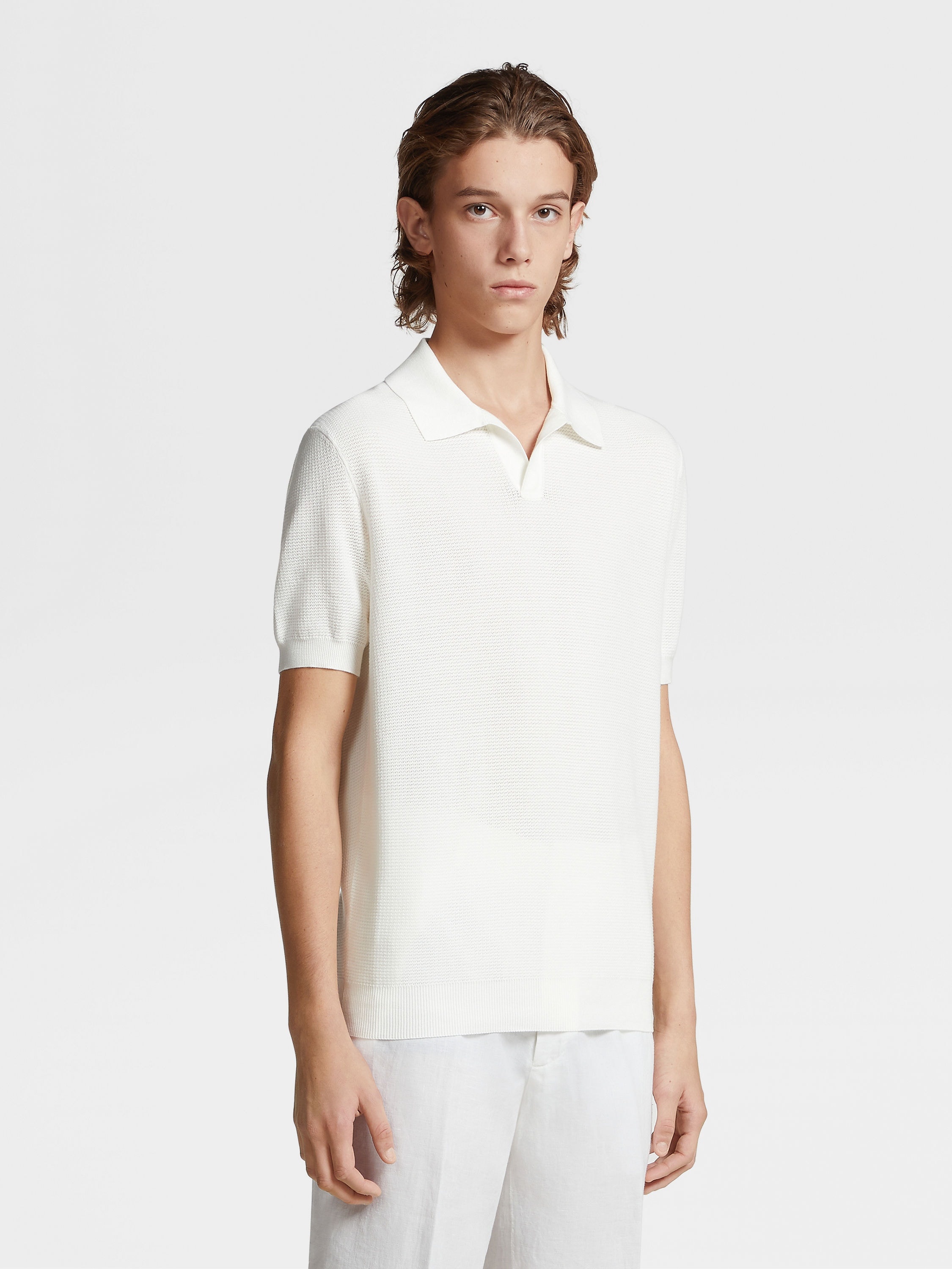 WHITE PREMIUM COTTON POLO SHIRT - 2