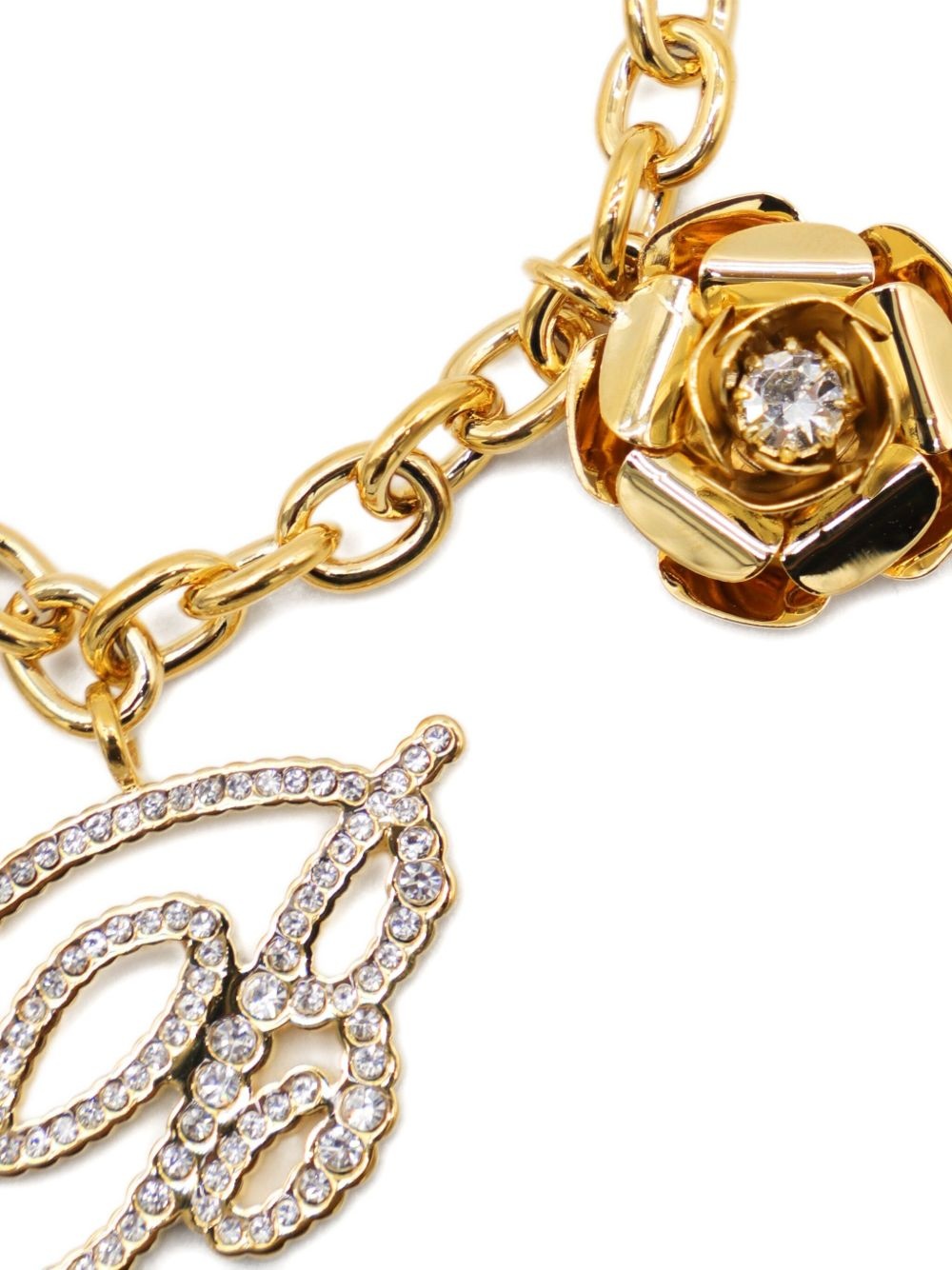crystal-embellished chain-link bracelet - 4